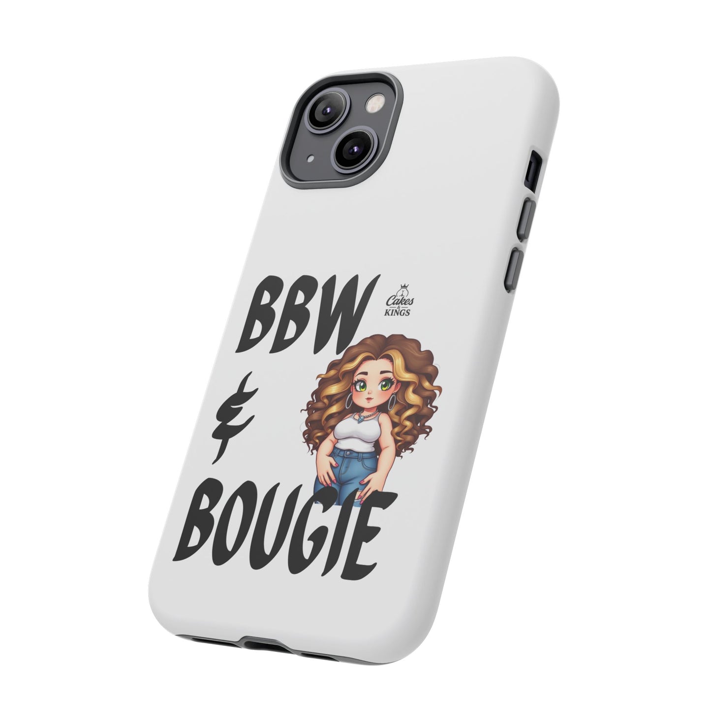 BBW & Bougie Phone Case, Cute Phone Cover for Plus Size Empowerment, Fun Gift for Friends, Motivational Case for Holidays