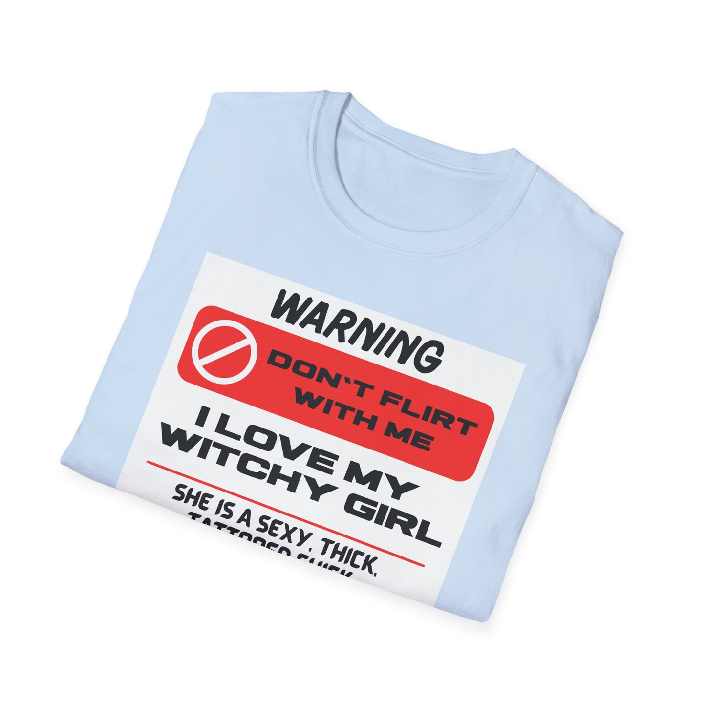 Warning Witchy Girl T-Shirt | Unisex Softstyle Tee, Funny Graphic T-Shirt, Halloween Apparel, Gift for Him, Unique Statement Shirt