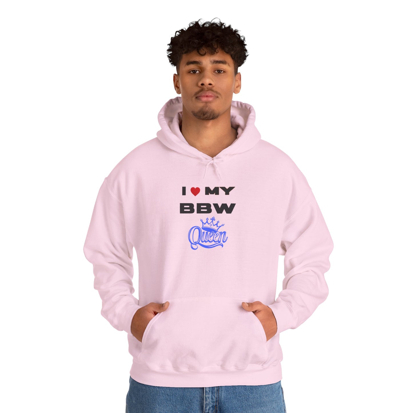 I Love My BBW Queen Hoodie, Cozy Sweatshirt for Plus-Size Pride, Gift for Her, Casual Wear, Women’s Fashion