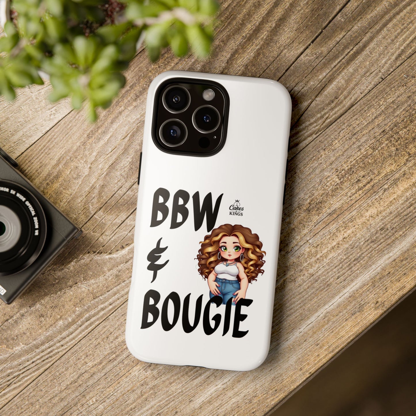 BBW & Bougie Phone Case, Cute Phone Cover for Plus Size Empowerment, Fun Gift for Friends, Motivational Case for Holidays
