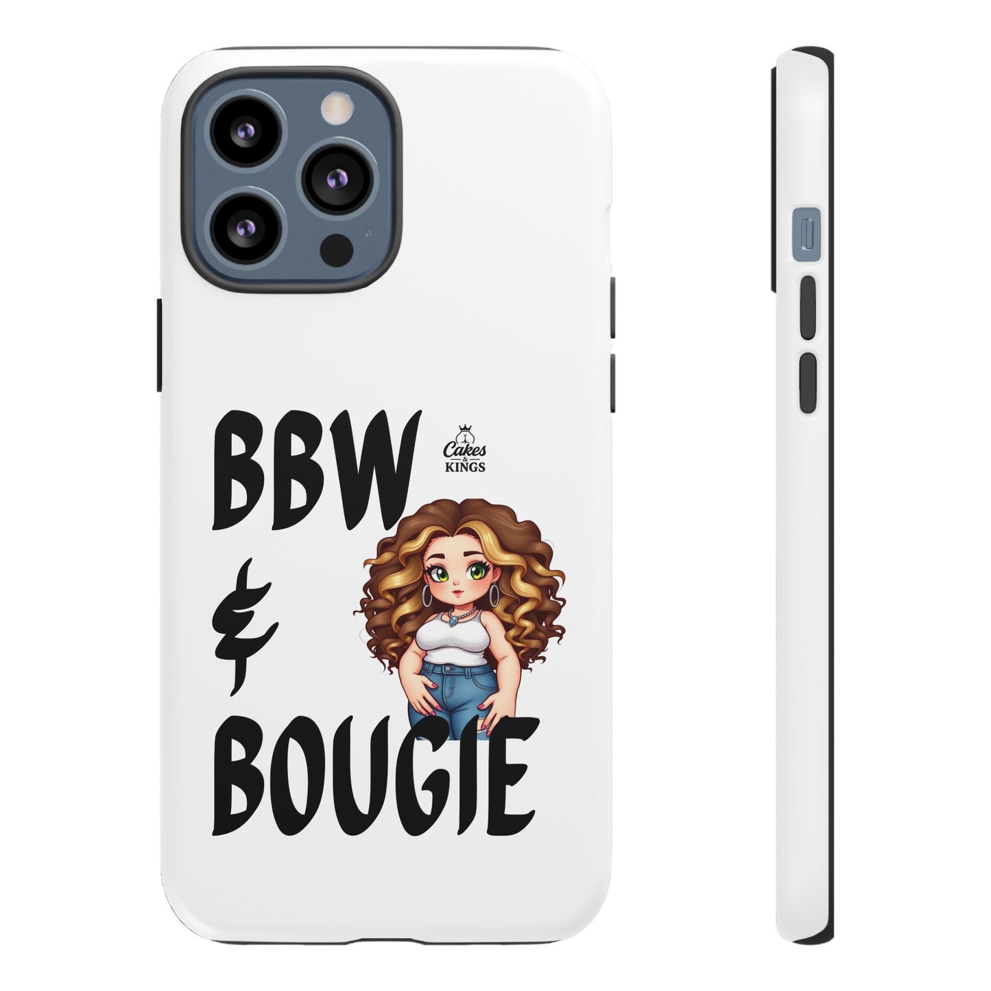 BBW & Bougie Phone Case, Cute Phone Cover for Plus Size Empowerment, Fun Gift for Friends, Motivational Case for Holidays