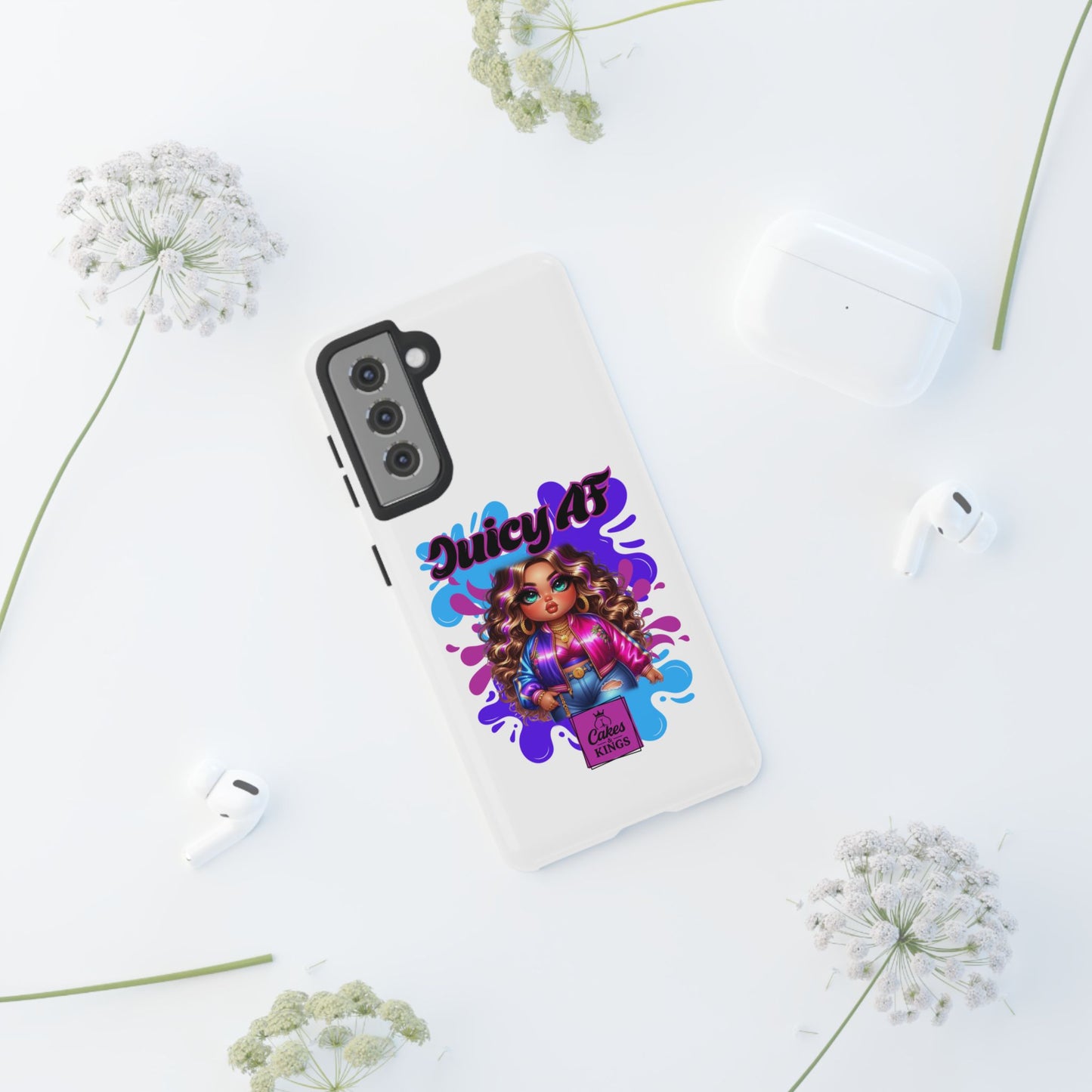 Juicy AF Phone Case, Trendy Phone Cover, Stylish Smartphone Accessory, Unique Gift for Her, Fun Pop Art Case