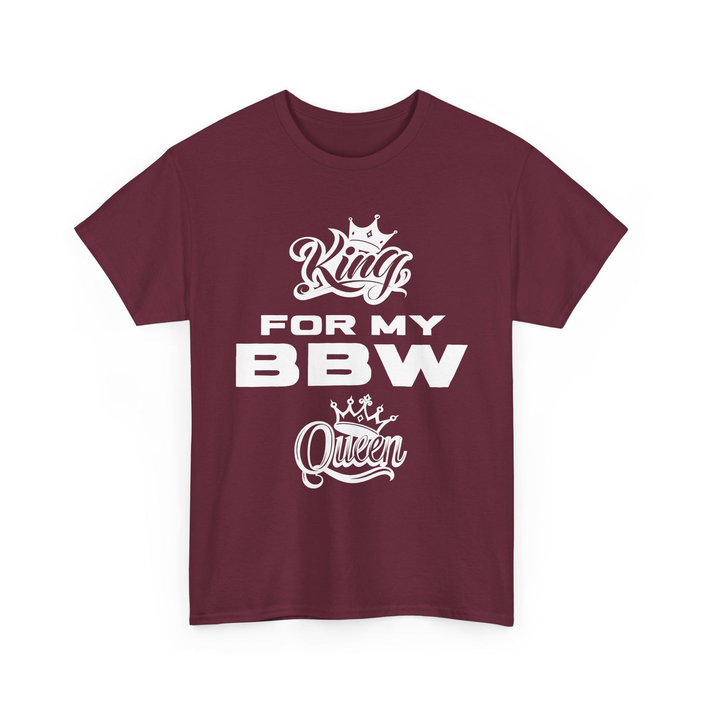 BBW King Unisex Tee, Funny Couple T-Shirt, Gift for Him, Birthday Shirt, Casual Wear for Fun Celebrations, Plus Size Tee