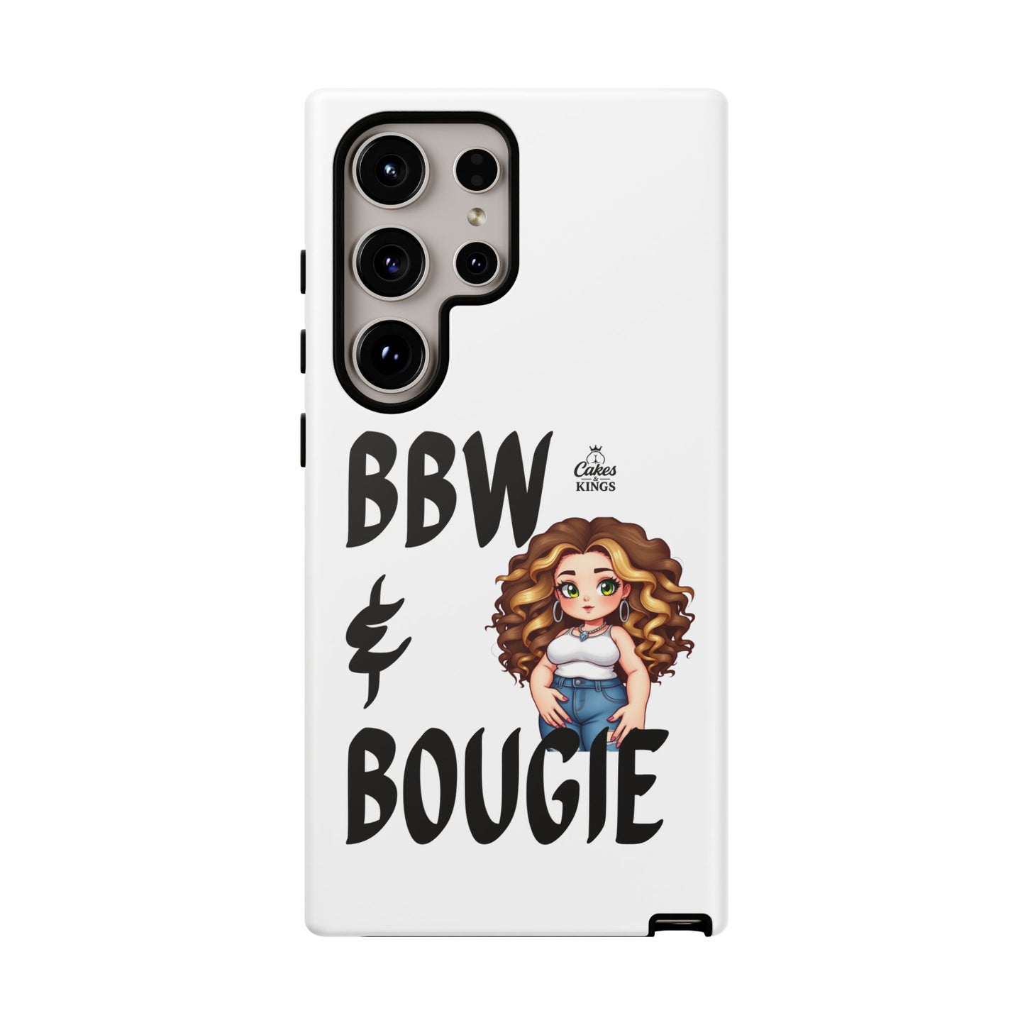 BBW & Bougie Phone Case, Cute Phone Cover for Plus Size Empowerment, Fun Gift for Friends, Motivational Case for Holidays