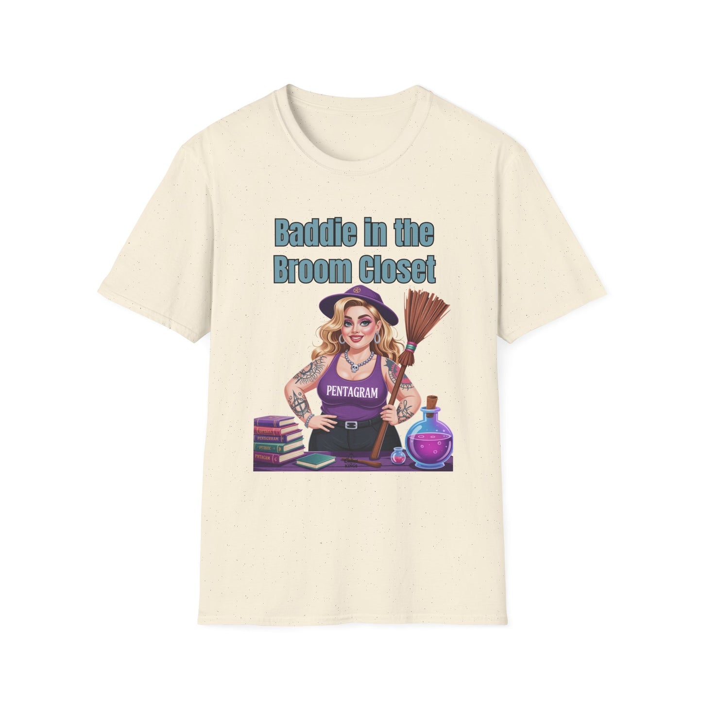 Baddie in the Broom Closet T-Shirt, Funny Witch Tee, Halloween Apparel, Gift for Witches, Unisex Graphic Tee