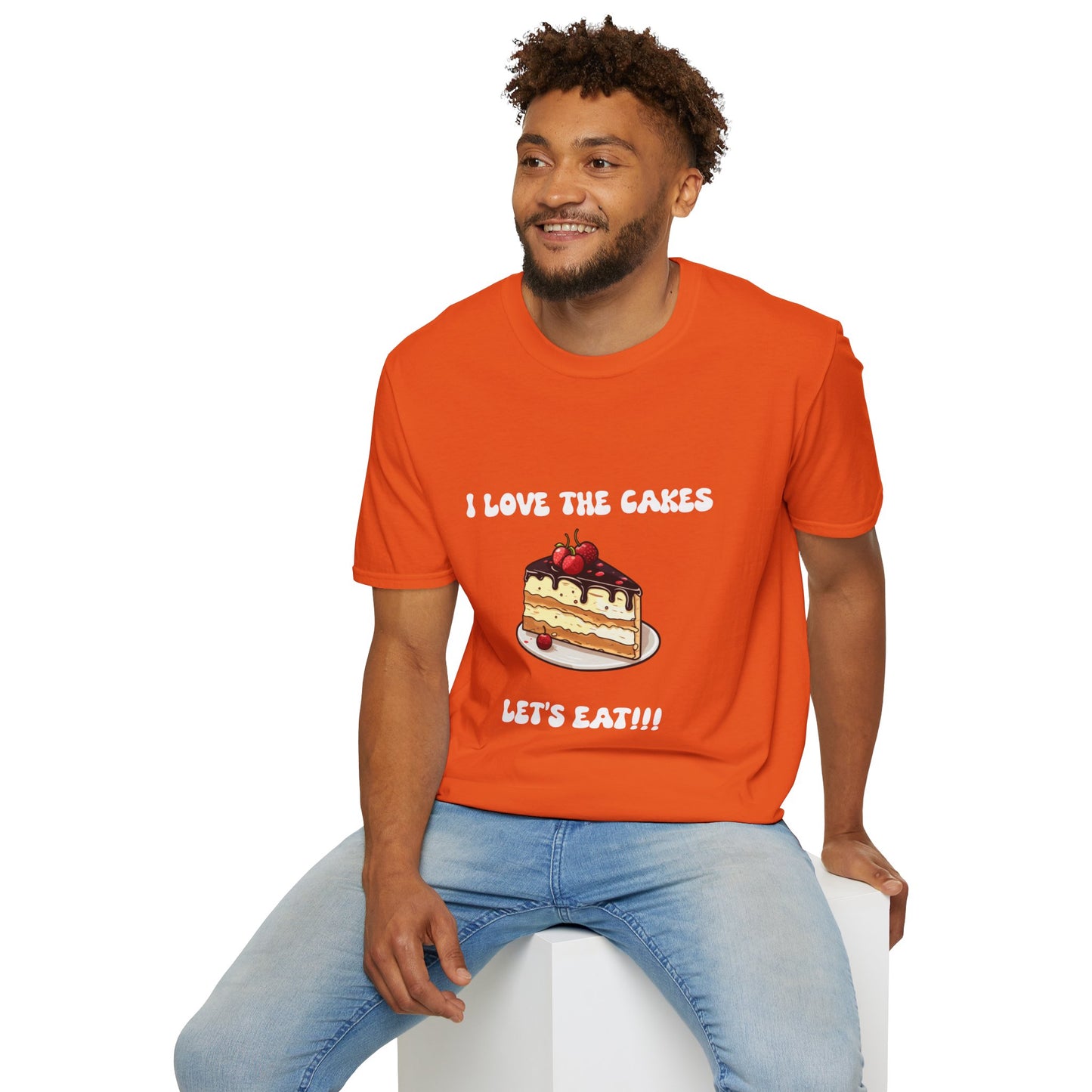 Cake Lovers' Unisex T-Shirt, I Love the Cakes Tee, Dessert Lover Gift, Birthday Celebration Apparel, Gift for Foodies, Sweet Treats Shirt