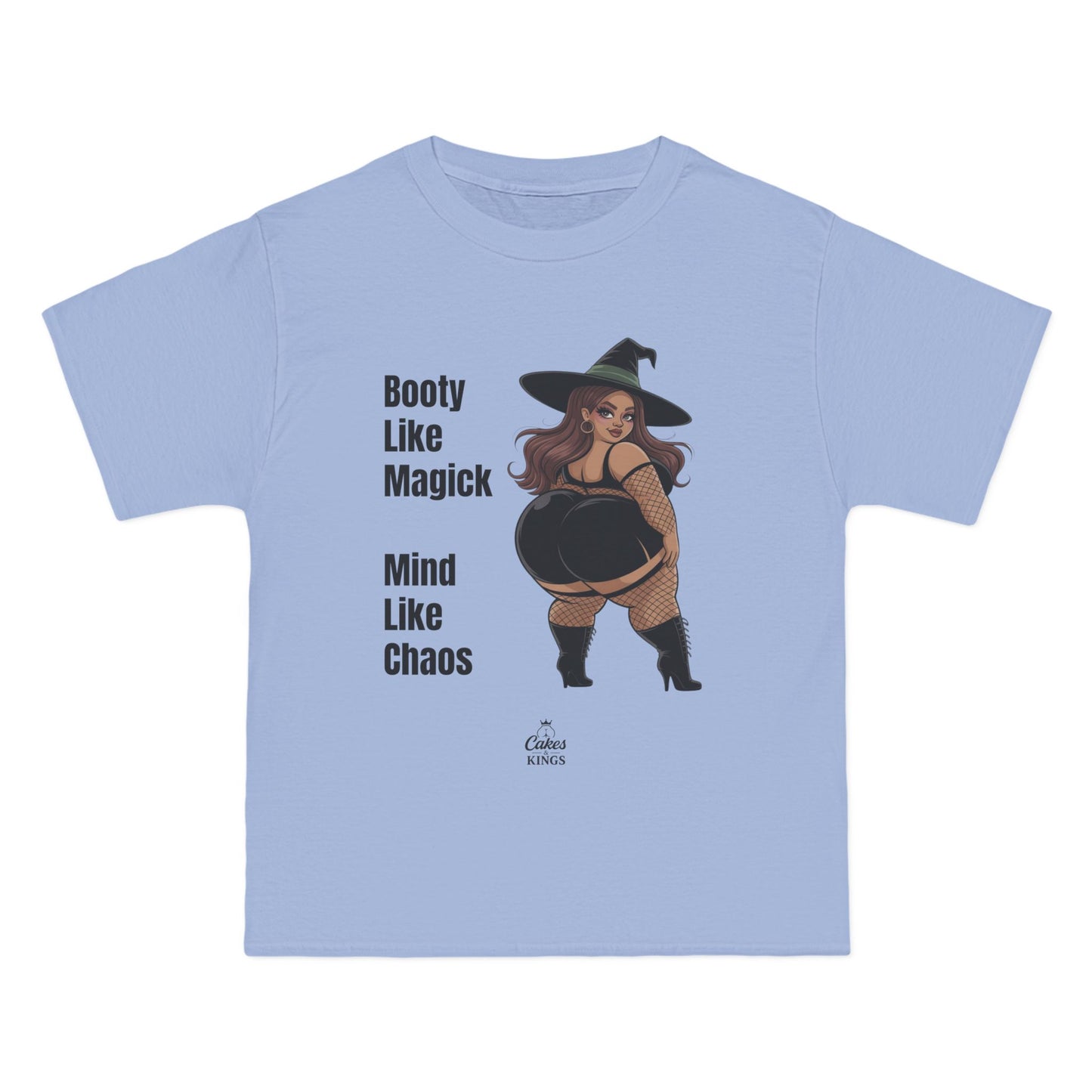 Witchy Graphic Tee, Booty Like Magick T-Shirt, Plus Size Casual Top, Halloween Apparel, Witchy Gift, Magical Humor Shirt