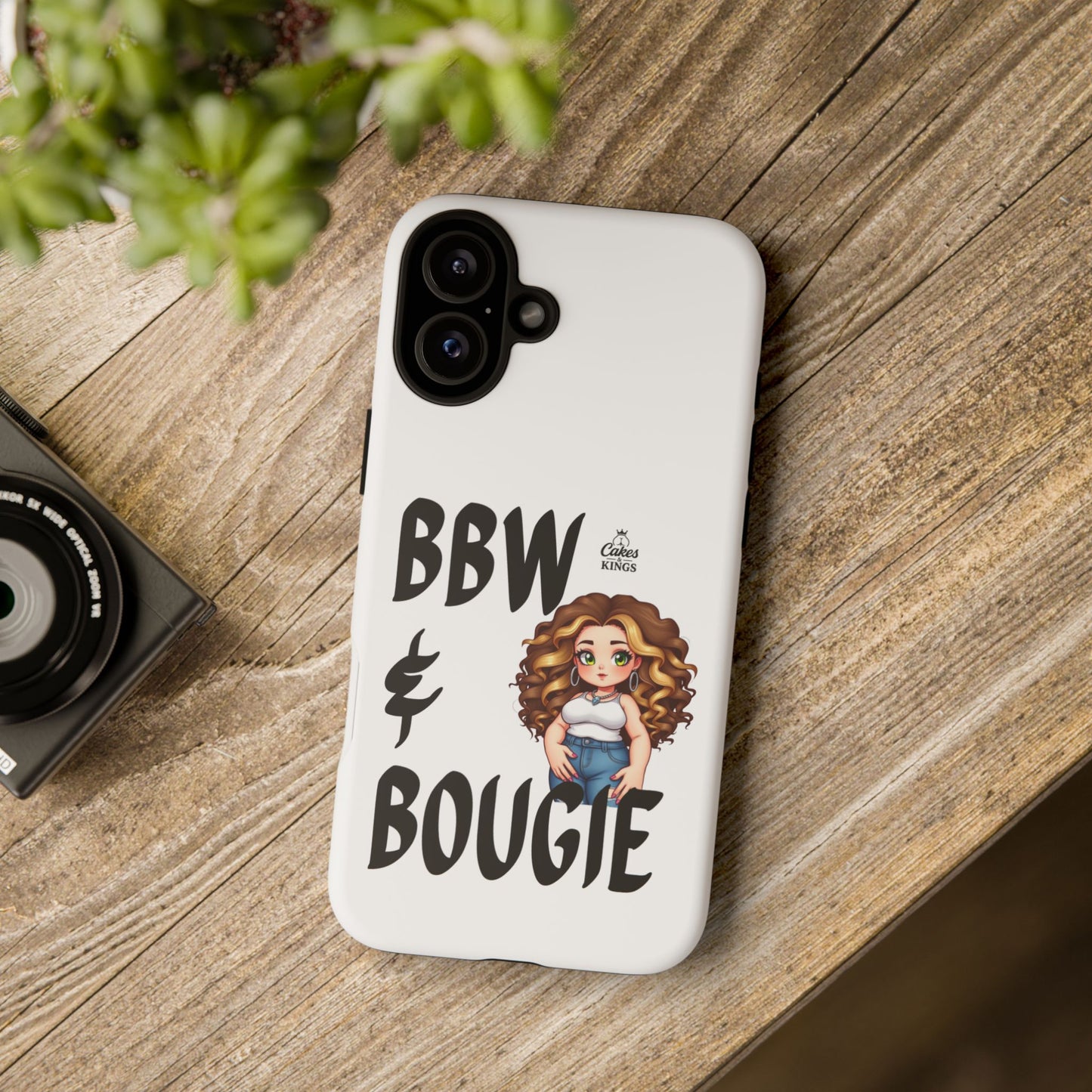 BBW & Bougie Phone Case, Cute Phone Cover for Plus Size Empowerment, Fun Gift for Friends, Motivational Case for Holidays