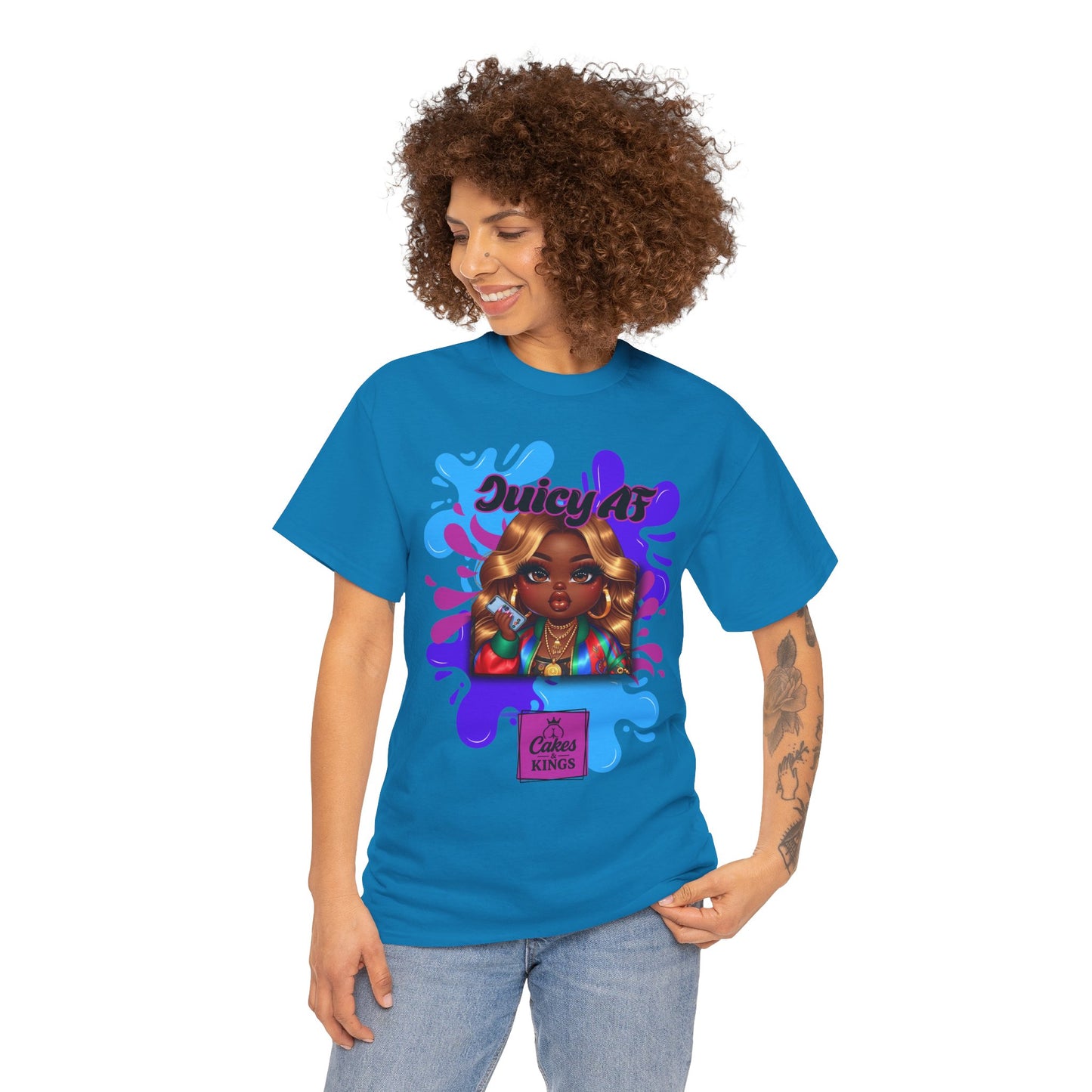 Juicy AF Graphic Tee - Bold Fashion Statement, Unisex T-Shirt, Trendy Casual Wear, Gift for Friends, Summer Style