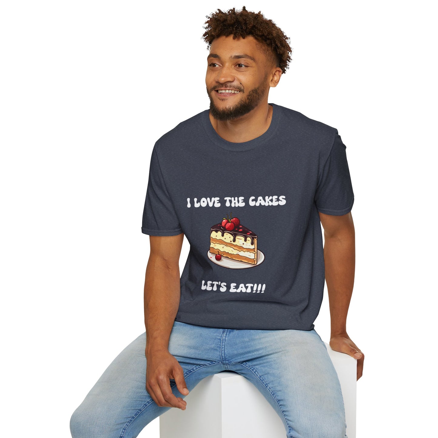 Cake Lovers' Unisex T-Shirt, I Love the Cakes Tee, Dessert Lover Gift, Birthday Celebration Apparel, Gift for Foodies, Sweet Treats Shirt