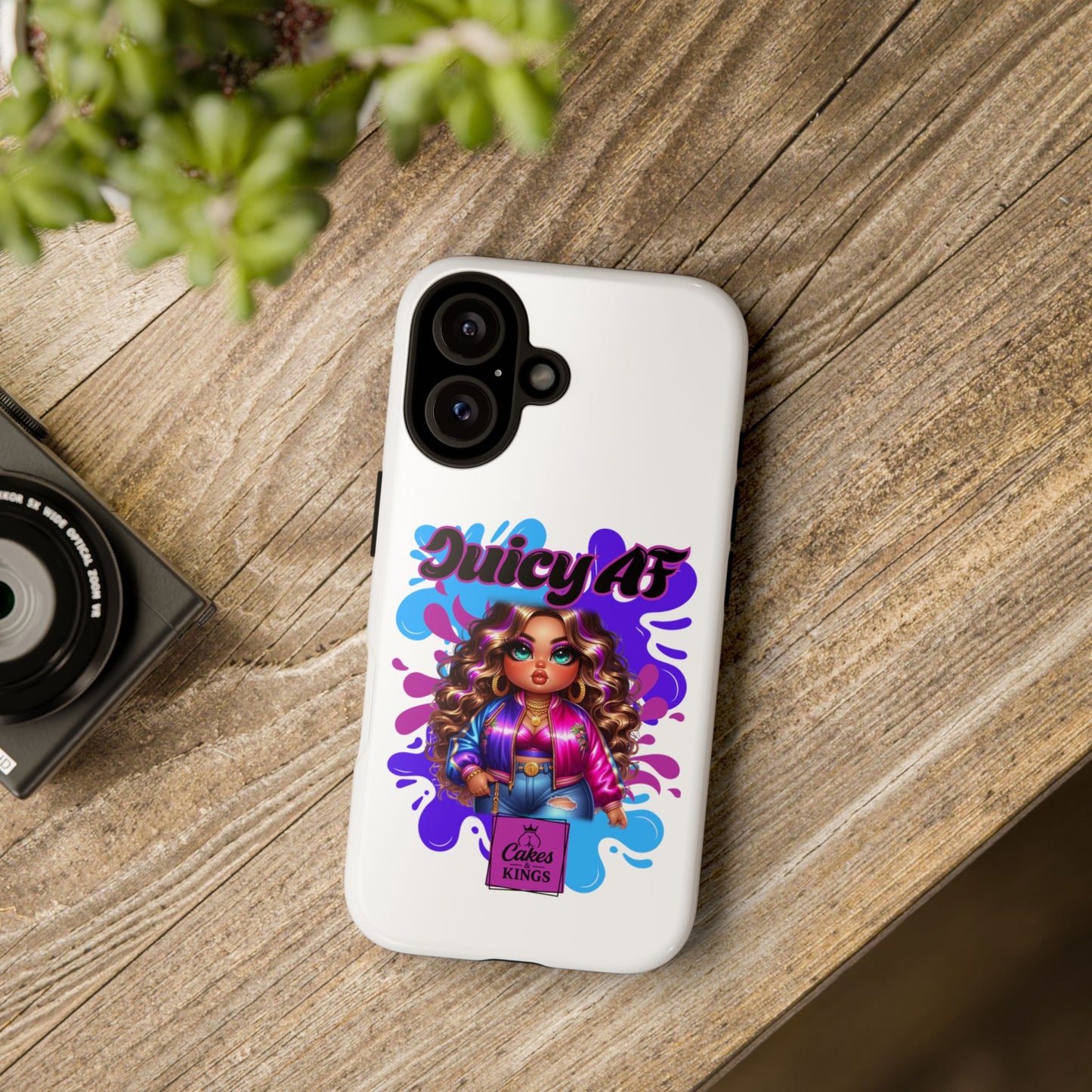 Juicy AF Phone Case, Trendy Phone Cover, Stylish Smartphone Accessory, Unique Gift for Her, Fun Pop Art Case