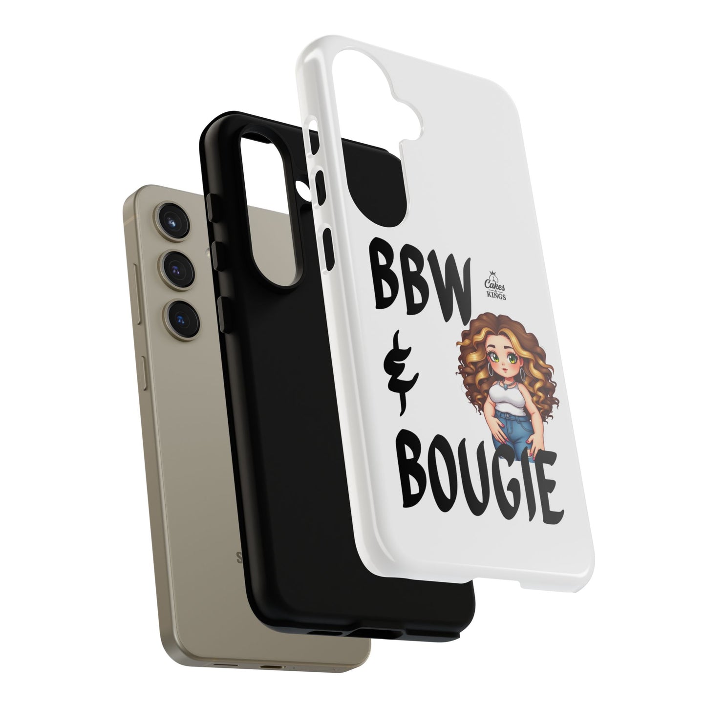 BBW & Bougie Phone Case, Cute Phone Cover for Plus Size Empowerment, Fun Gift for Friends, Motivational Case for Holidays