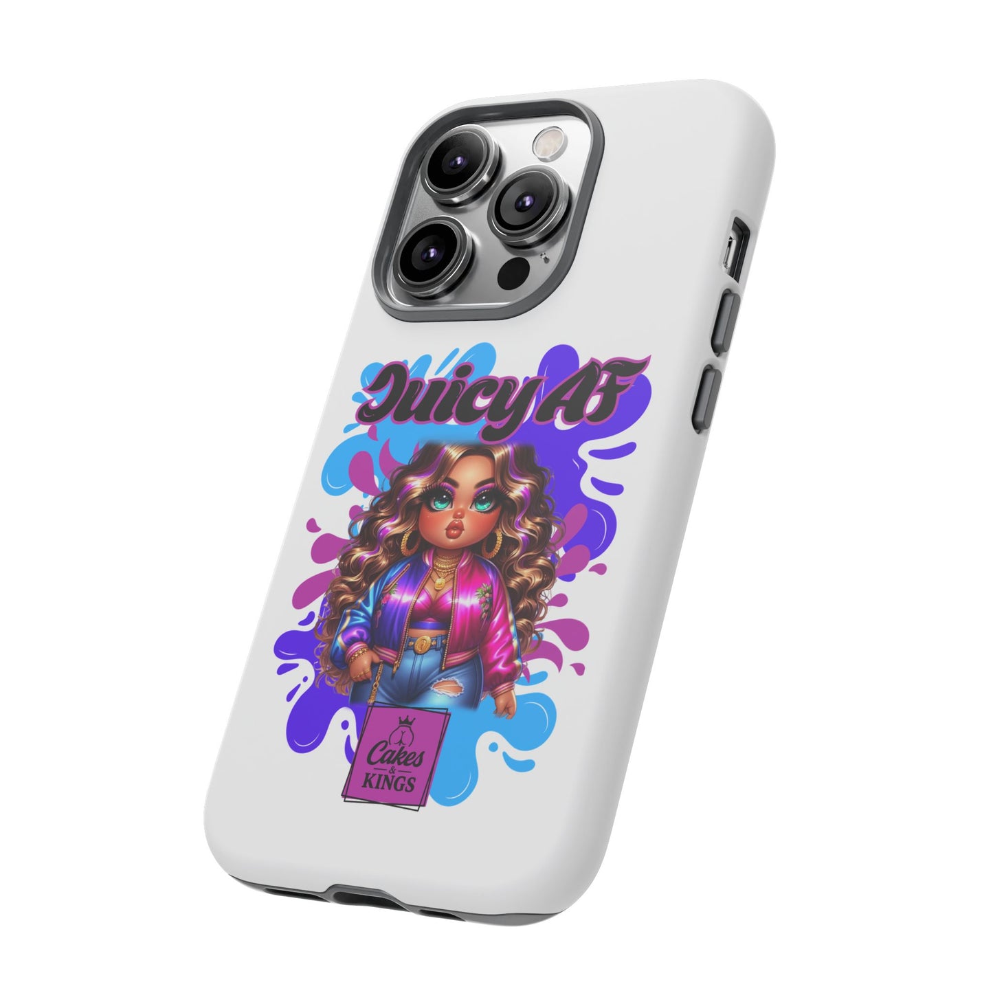 Juicy AF Phone Case, Trendy Phone Cover, Stylish Smartphone Accessory, Unique Gift for Her, Fun Pop Art Case