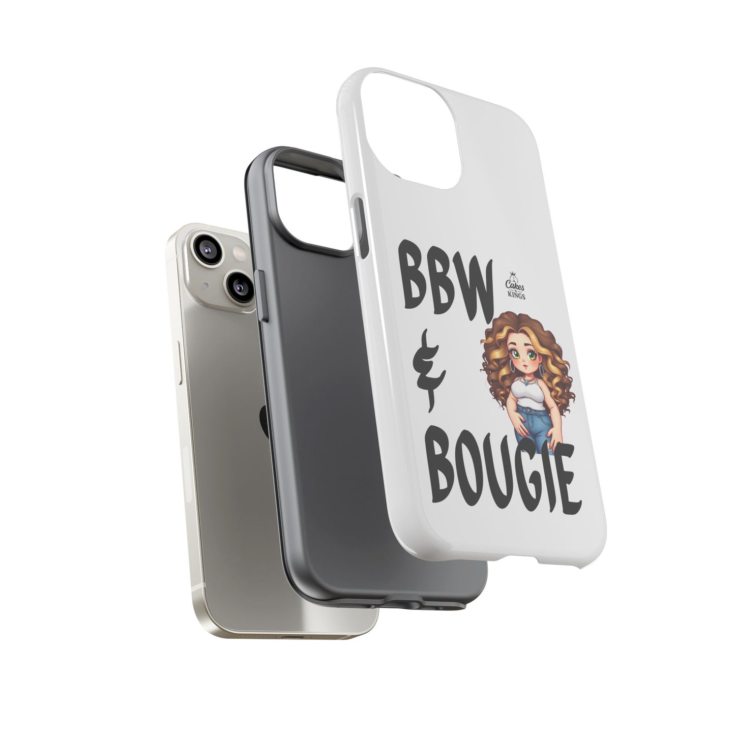 BBW & Bougie Phone Case, Cute Phone Cover for Plus Size Empowerment, Fun Gift for Friends, Motivational Case for Holidays