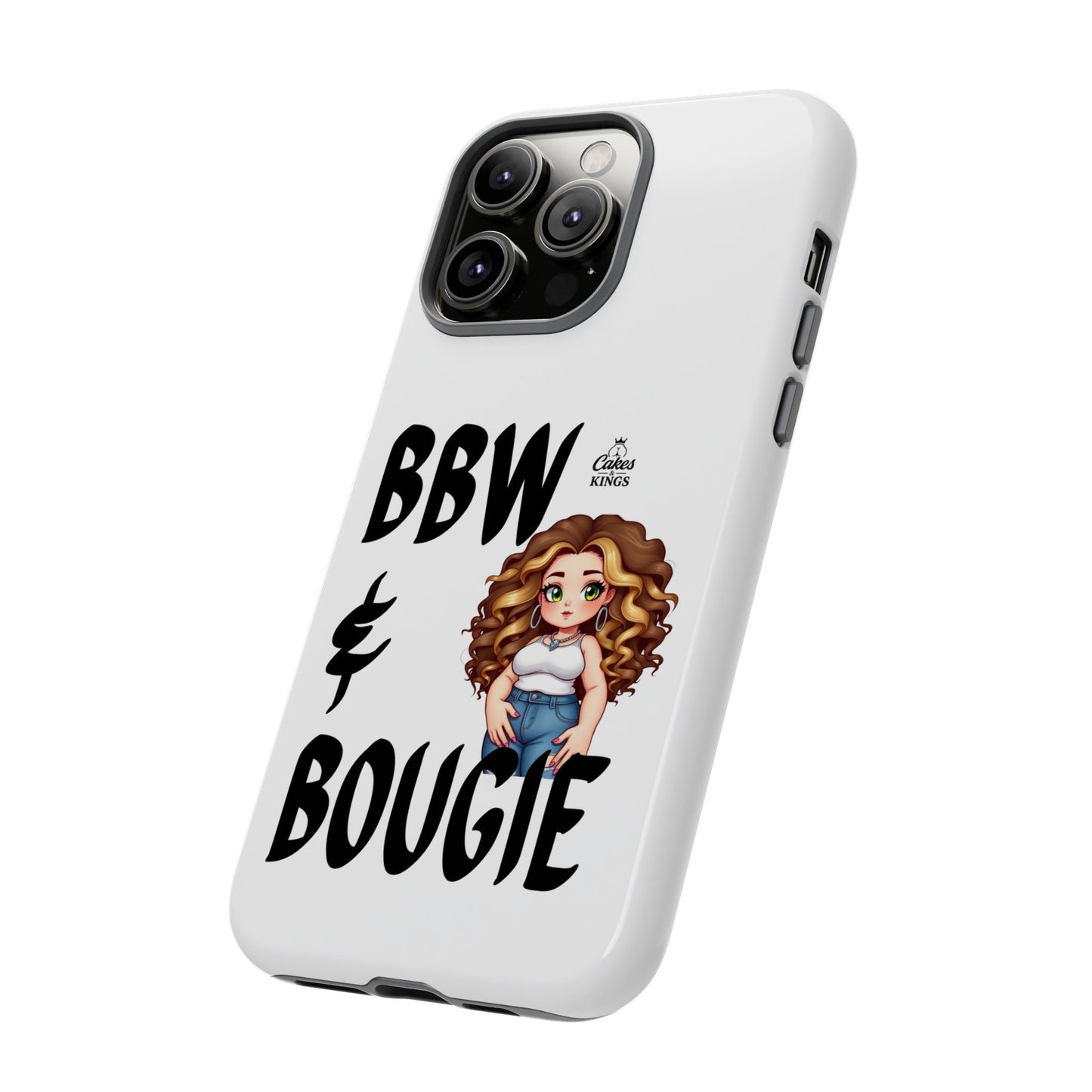 BBW & Bougie Phone Case, Cute Phone Cover for Plus Size Empowerment, Fun Gift for Friends, Motivational Case for Holidays