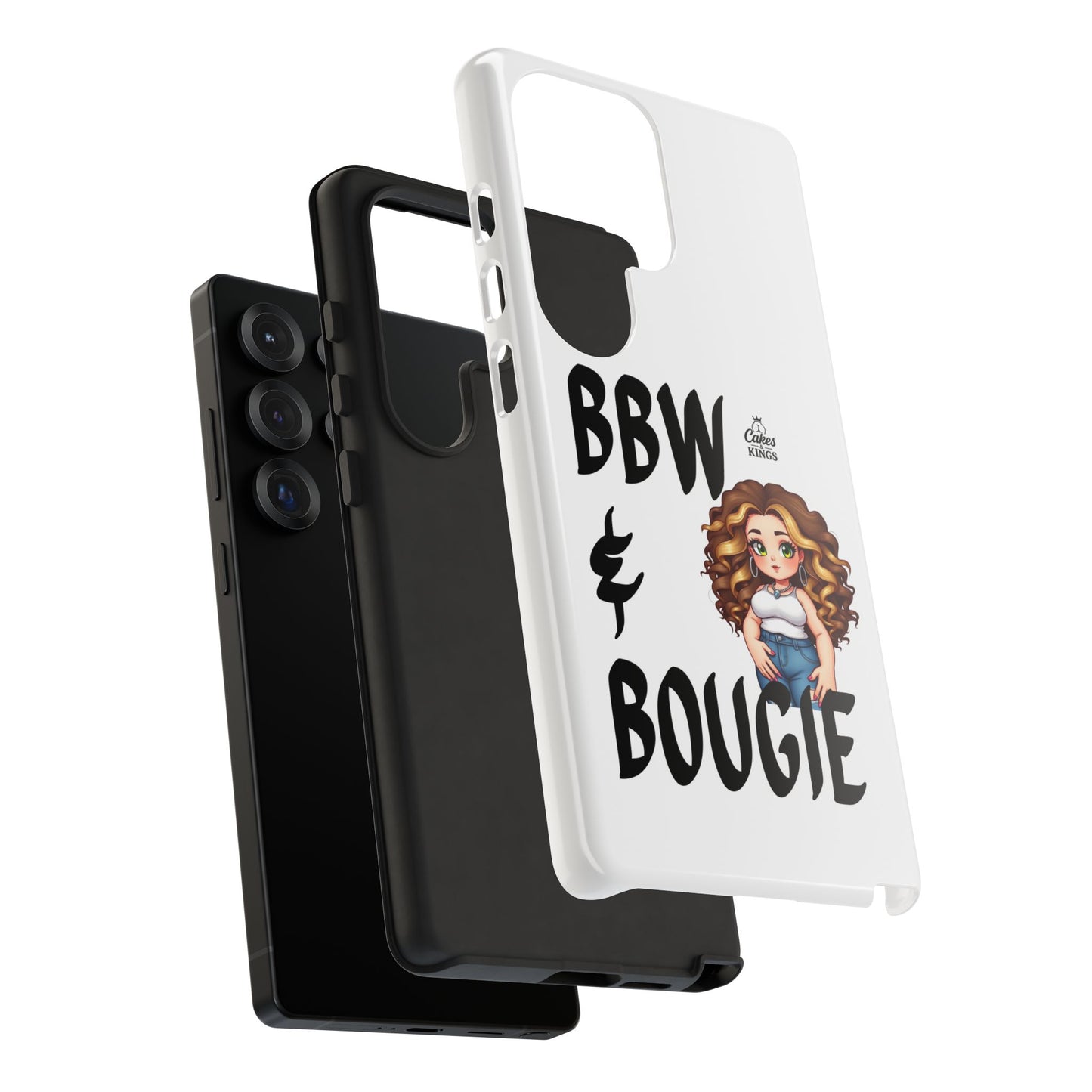 BBW & Bougie Phone Case, Cute Phone Cover for Plus Size Empowerment, Fun Gift for Friends, Motivational Case for Holidays