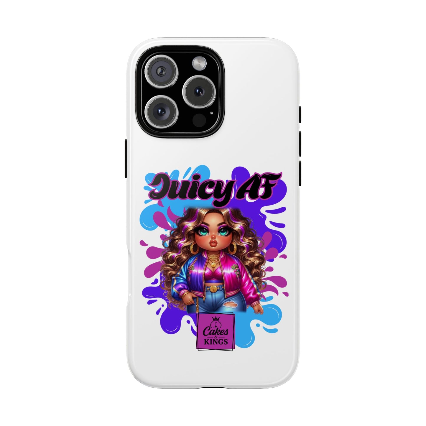 Juicy AF Phone Case, Trendy Phone Cover, Stylish Smartphone Accessory, Unique Gift for Her, Fun Pop Art Case