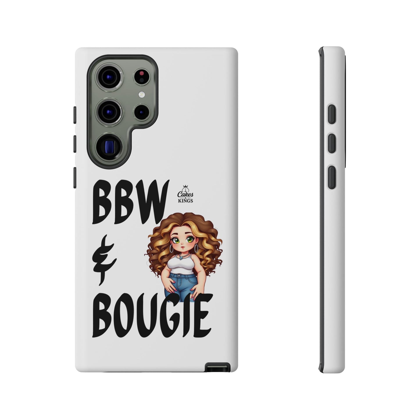 BBW & Bougie Phone Case, Cute Phone Cover for Plus Size Empowerment, Fun Gift for Friends, Motivational Case for Holidays