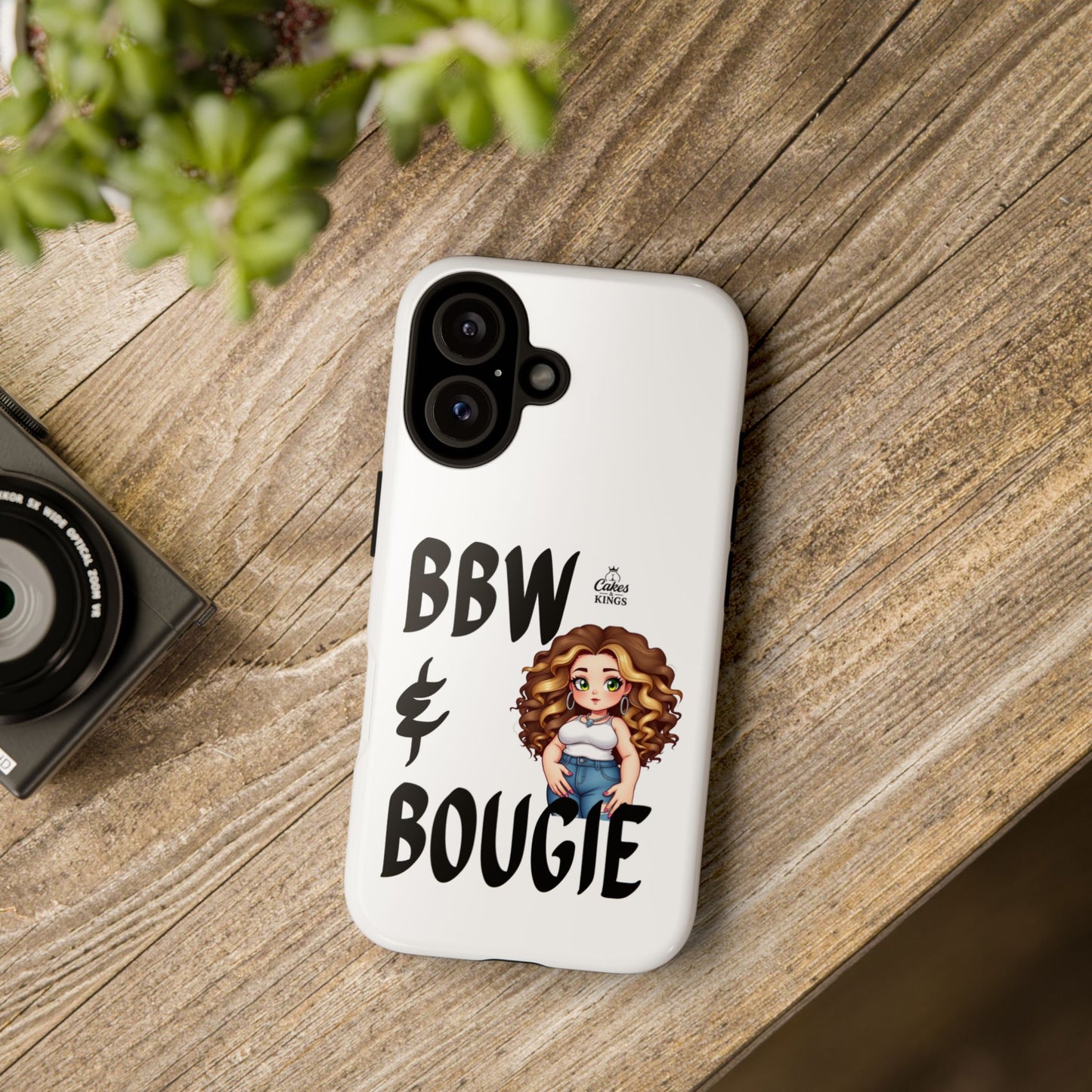 BBW & Bougie Phone Case, Cute Phone Cover for Plus Size Empowerment, Fun Gift for Friends, Motivational Case for Holidays