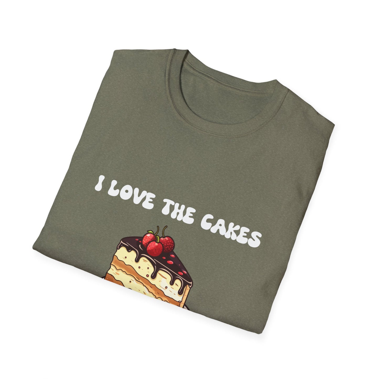 Cake Lovers' Unisex T-Shirt, I Love the Cakes Tee, Dessert Lover Gift, Birthday Celebration Apparel, Gift for Foodies, Sweet Treats Shirt