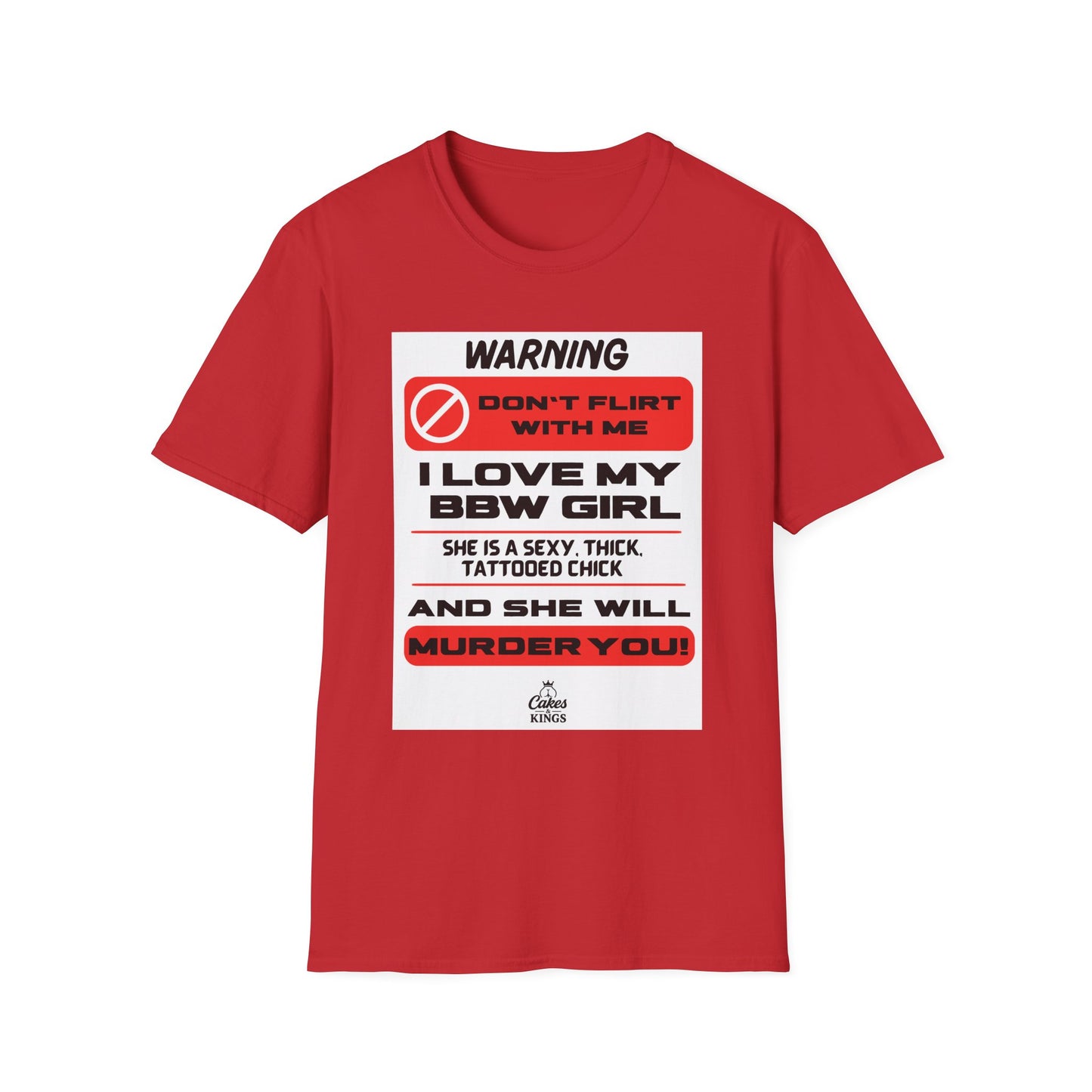 Softstyle T-Shirt with Bold Statement, Funny Graphic Tee, Gift for him, BBW Lover, Unisex Clothing