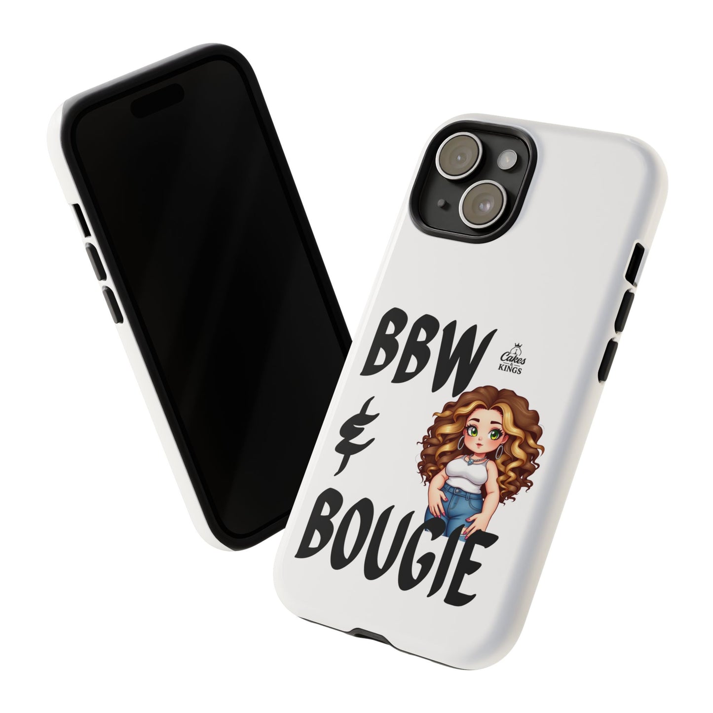 BBW & Bougie Phone Case, Cute Phone Cover for Plus Size Empowerment, Fun Gift for Friends, Motivational Case for Holidays
