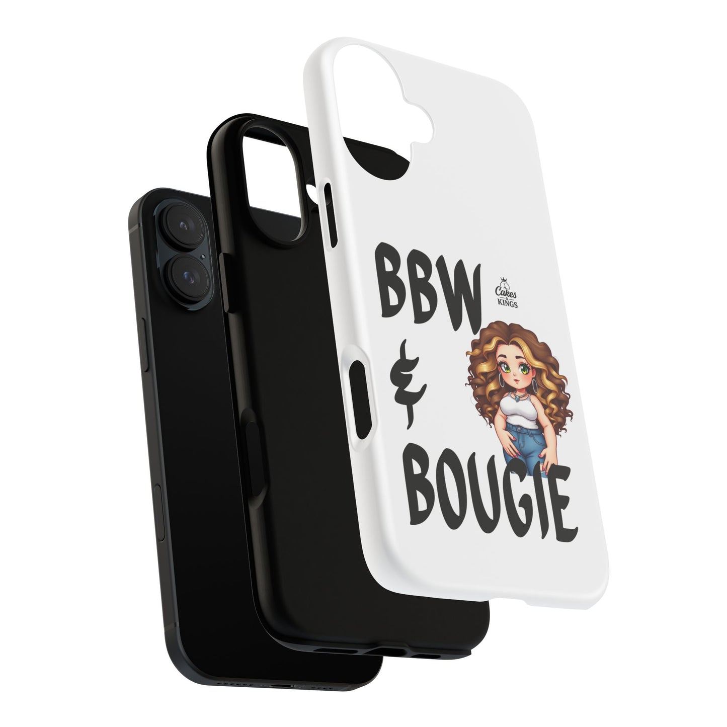 BBW & Bougie Phone Case, Cute Phone Cover for Plus Size Empowerment, Fun Gift for Friends, Motivational Case for Holidays