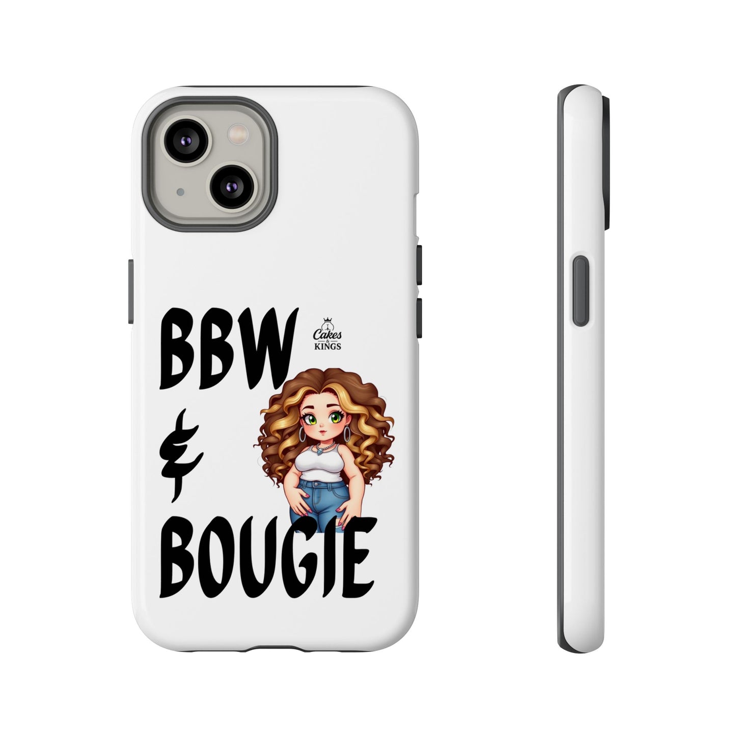 BBW & Bougie Phone Case, Cute Phone Cover for Plus Size Empowerment, Fun Gift for Friends, Motivational Case for Holidays