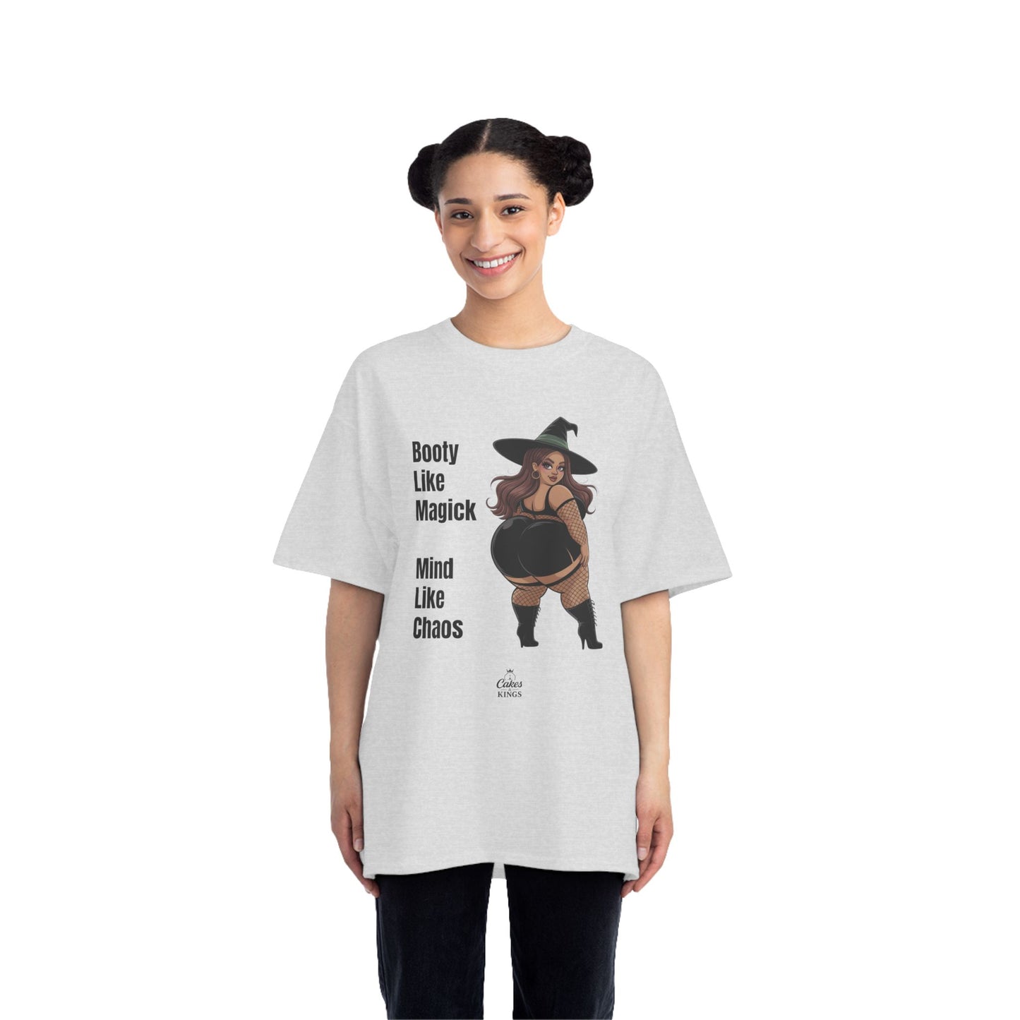 Witchy Graphic Tee, Booty Like Magick T-Shirt, Plus Size Casual Top, Halloween Apparel, Witchy Gift, Magical Humor Shirt