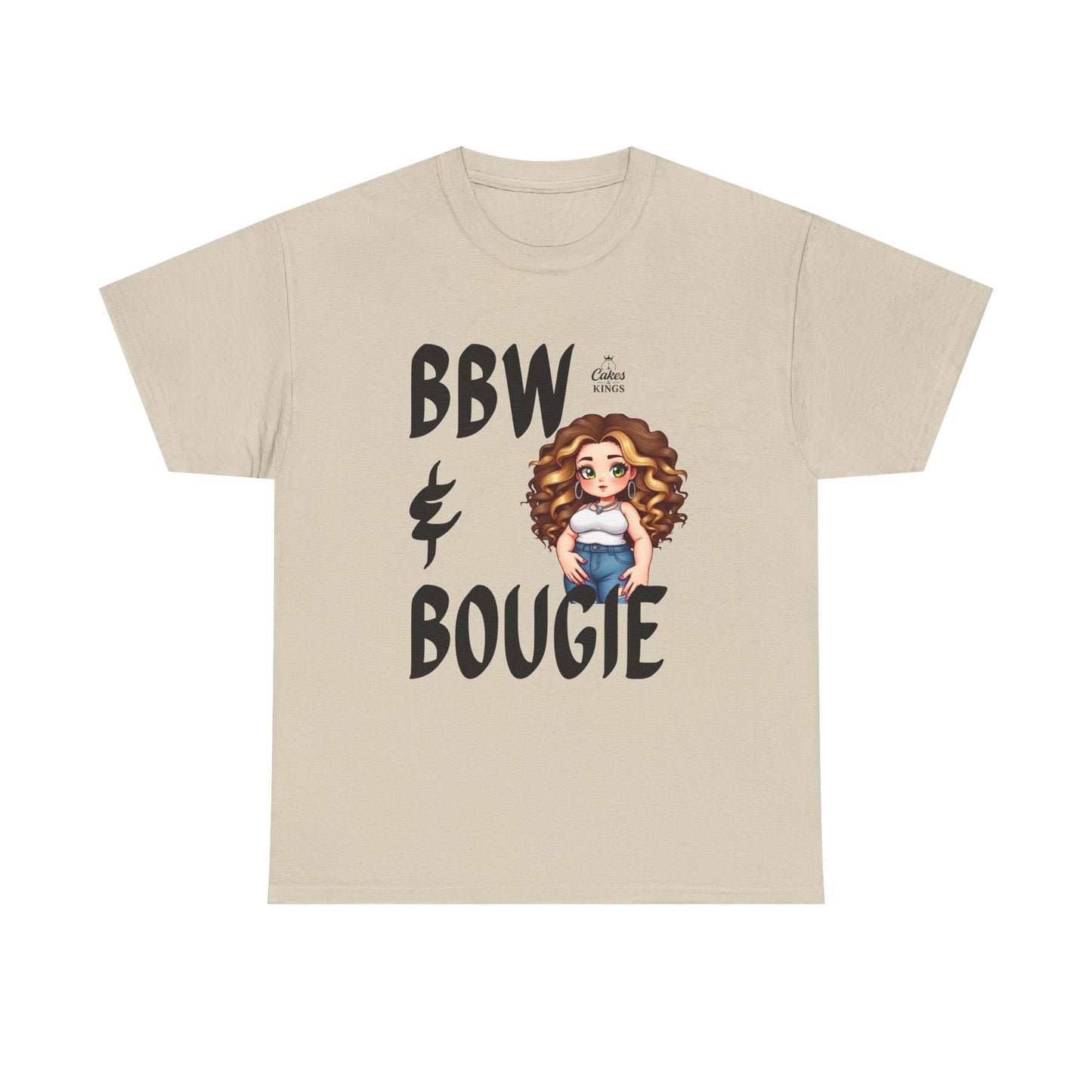 Chic BBW & Bougie Tee | Unisex Heavy Cotton Shirt, Plus-Size Fashion, Trendy Streetwear, Gift for Her, Casual Everyday Wear