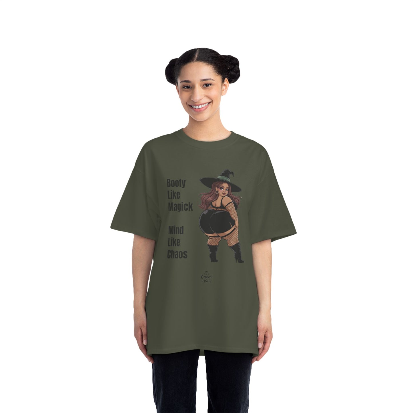 Witchy Graphic Tee, Booty Like Magick T-Shirt, Plus Size Casual Top, Halloween Apparel, Witchy Gift, Magical Humor Shirt