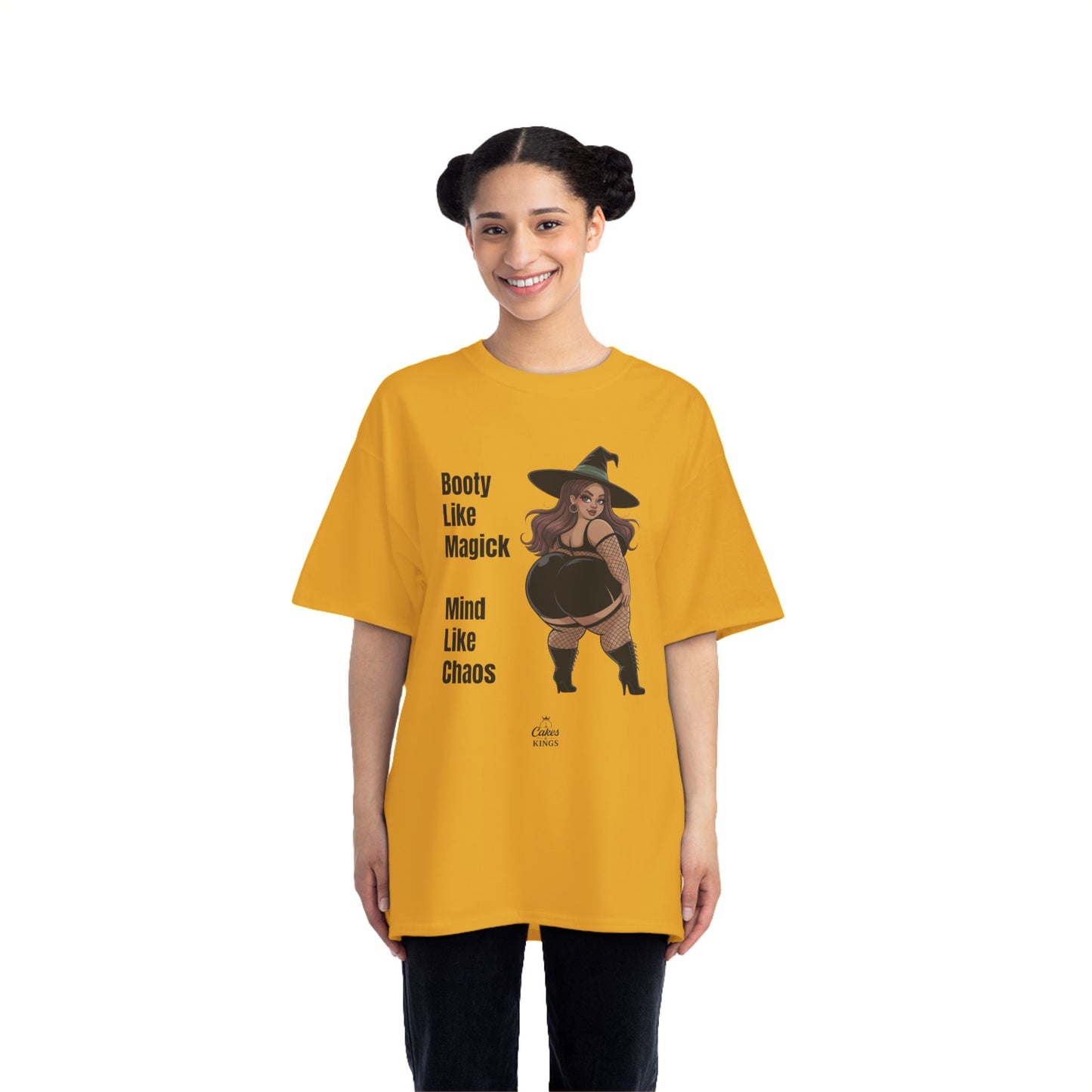 Witchy Graphic Tee, Booty Like Magick T-Shirt, Plus Size Casual Top, Halloween Apparel, Witchy Gift, Magical Humor Shirt