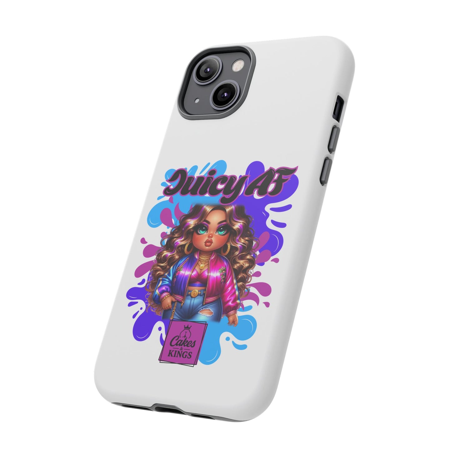 Juicy AF Phone Case, Trendy Phone Cover, Stylish Smartphone Accessory, Unique Gift for Her, Fun Pop Art Case