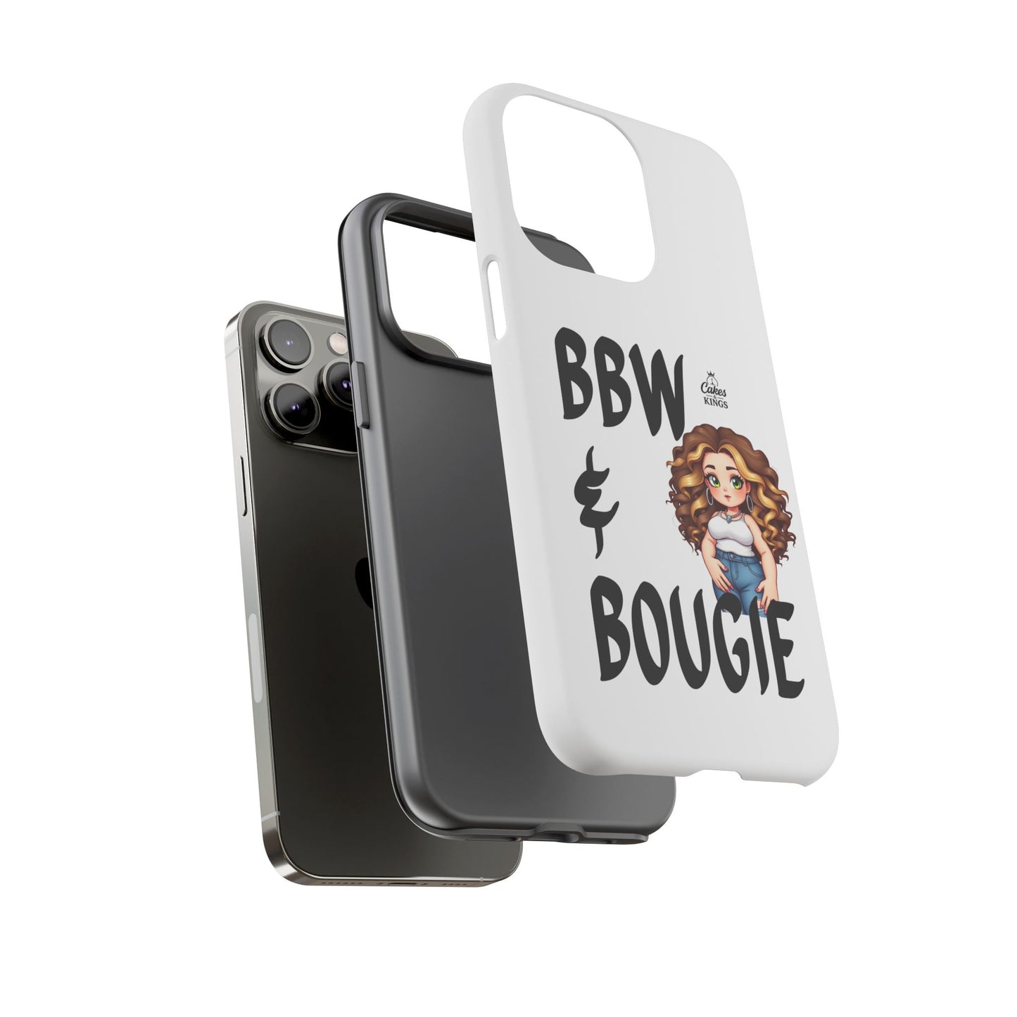 BBW & Bougie Phone Case, Cute Phone Cover for Plus Size Empowerment, Fun Gift for Friends, Motivational Case for Holidays