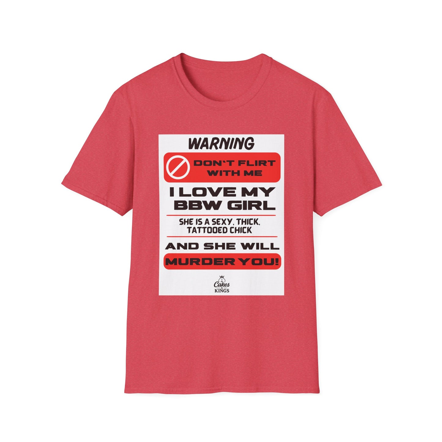 Softstyle T-Shirt with Bold Statement, Funny Graphic Tee, Gift for him, BBW Lover, Unisex Clothing