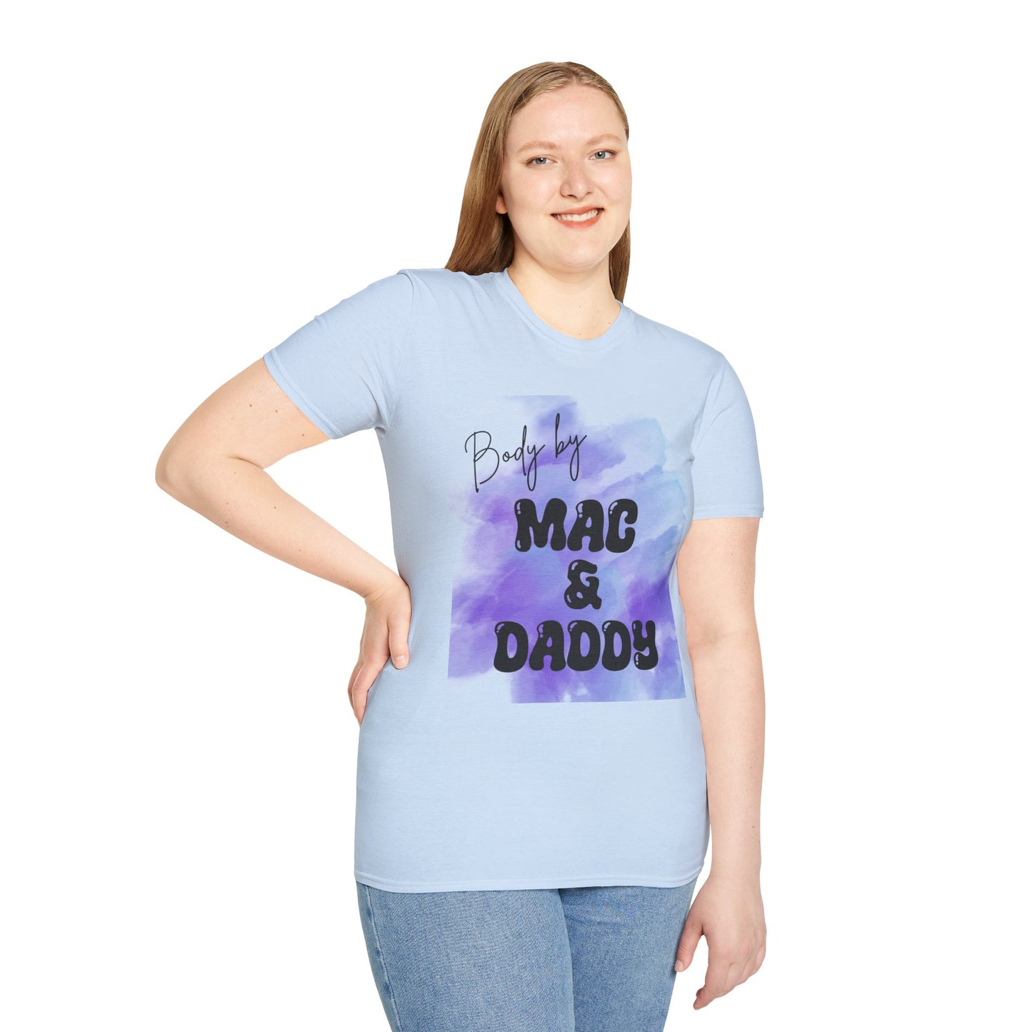 Body by Mac & Daddy Unisex Softstyle T-Shirt, BBW, Curvy Girl shirt Trendy Graphic Tee