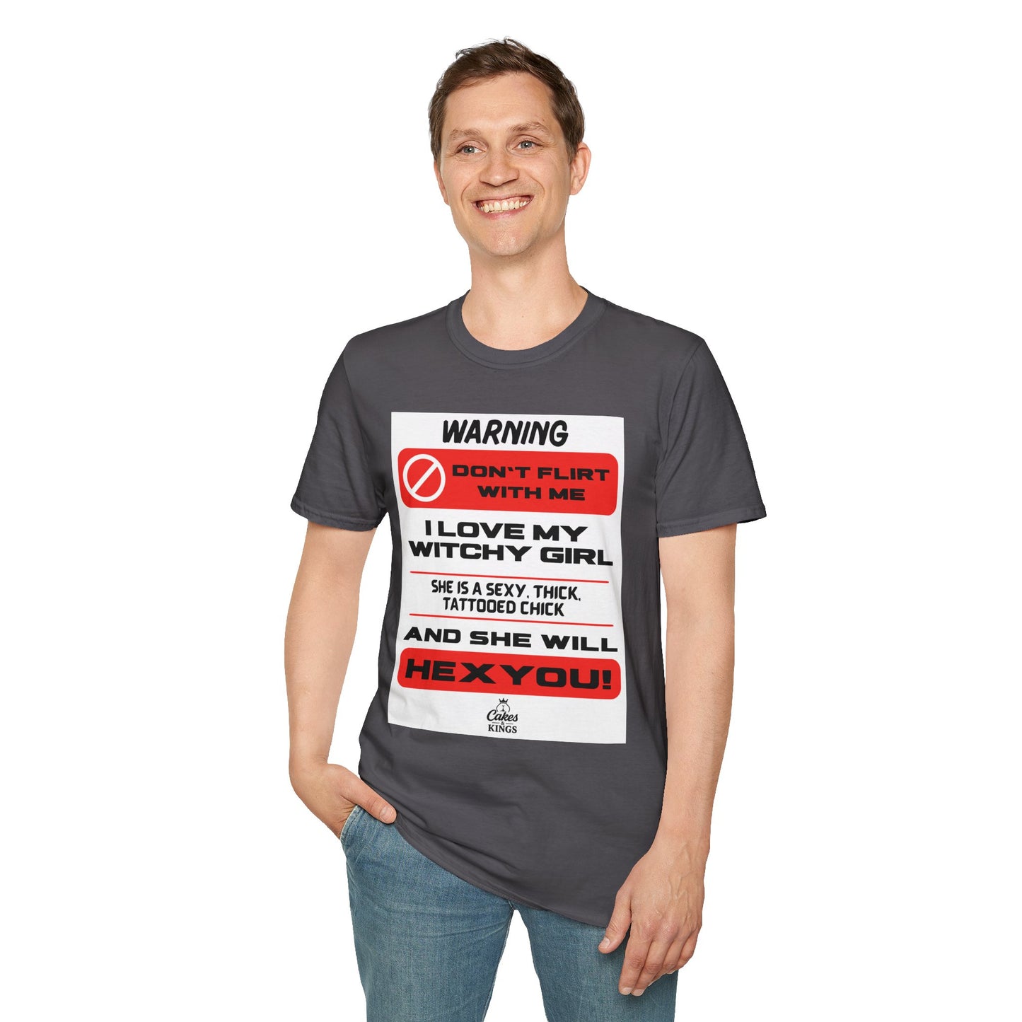 Warning Witchy Girl T-Shirt | Unisex Softstyle Tee, Funny Graphic T-Shirt, Halloween Apparel, Gift for Him, Unique Statement Shirt