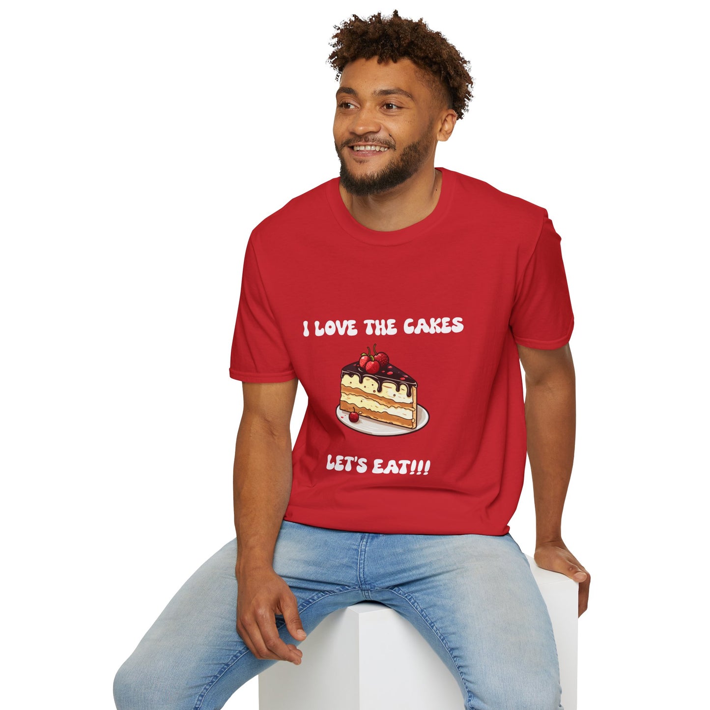Cake Lovers' Unisex T-Shirt, I Love the Cakes Tee, Dessert Lover Gift, Birthday Celebration Apparel, Gift for Foodies, Sweet Treats Shirt