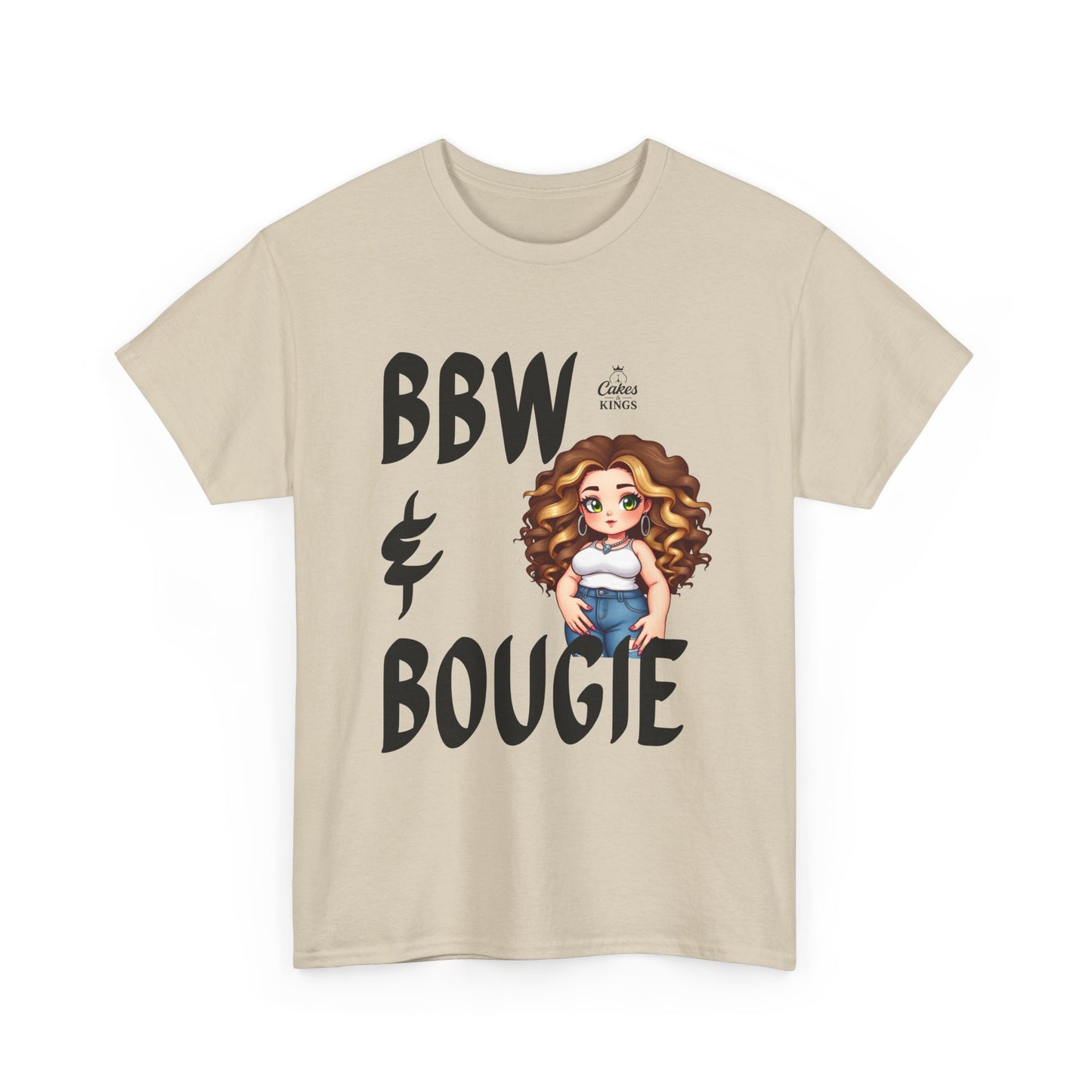 Chic BBW & Bougie Tee | Unisex Heavy Cotton Shirt, Plus-Size Fashion, Trendy Streetwear, Gift for Her, Casual Everyday Wear