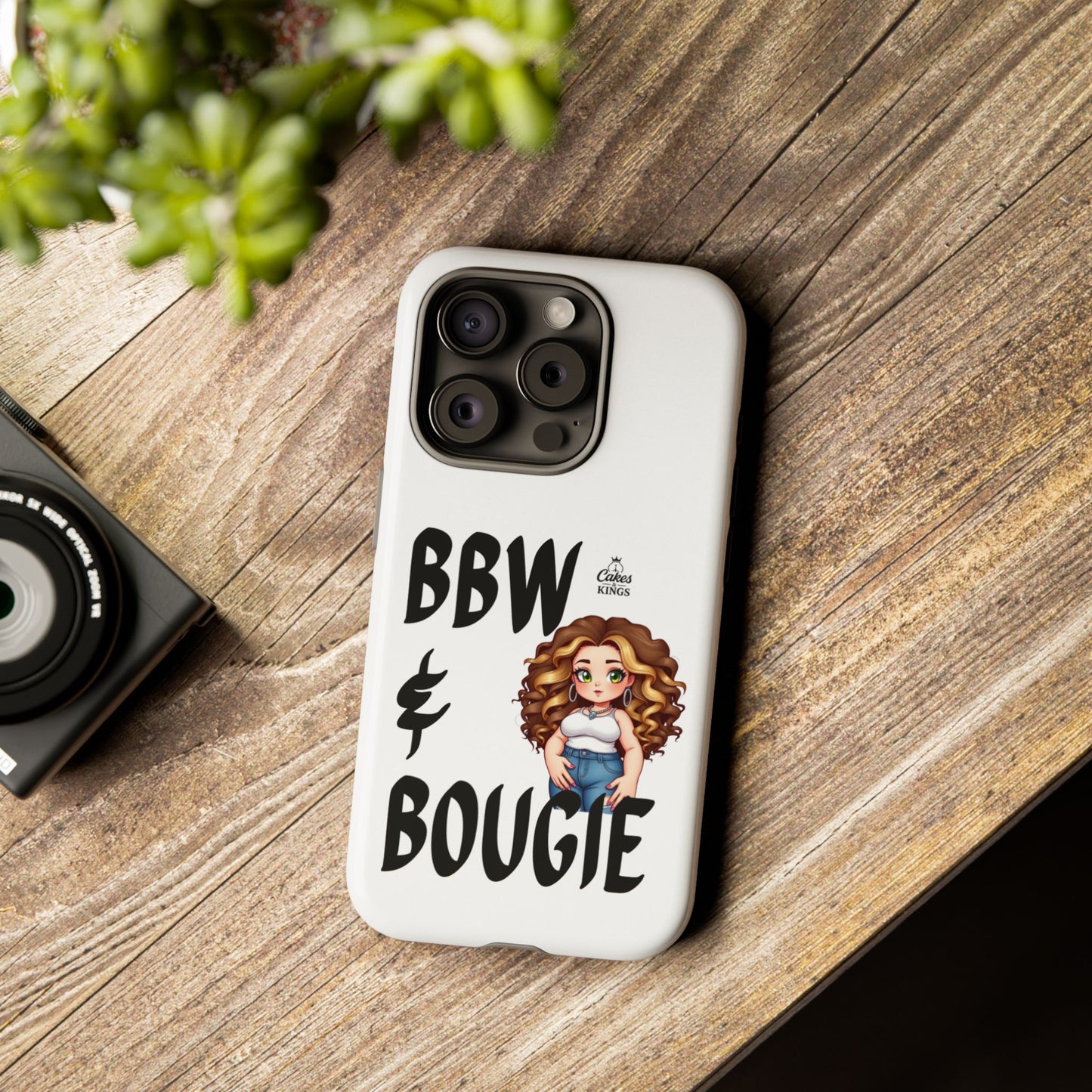 BBW & Bougie Phone Case, Cute Phone Cover for Plus Size Empowerment, Fun Gift for Friends, Motivational Case for Holidays