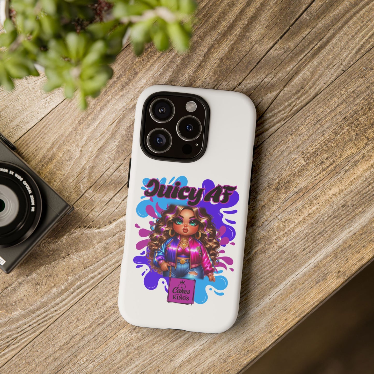 Juicy AF Phone Case, Trendy Phone Cover, Stylish Smartphone Accessory, Unique Gift for Her, Fun Pop Art Case