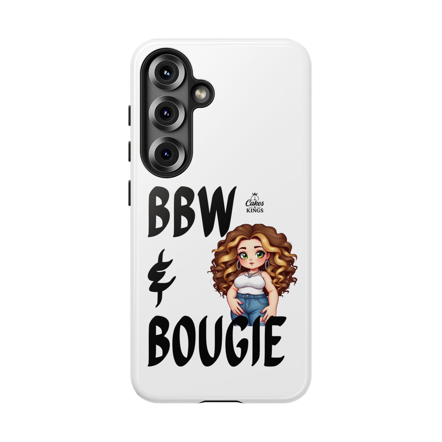BBW & Bougie Phone Case, Cute Phone Cover for Plus Size Empowerment, Fun Gift for Friends, Motivational Case for Holidays