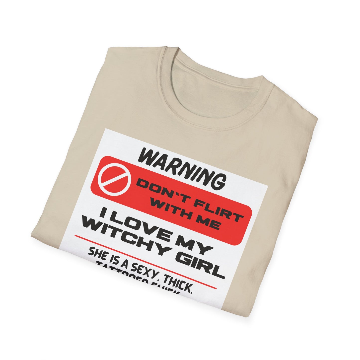 Warning Witchy Girl T-Shirt | Unisex Softstyle Tee, Funny Graphic T-Shirt, Halloween Apparel, Gift for Him, Unique Statement Shirt