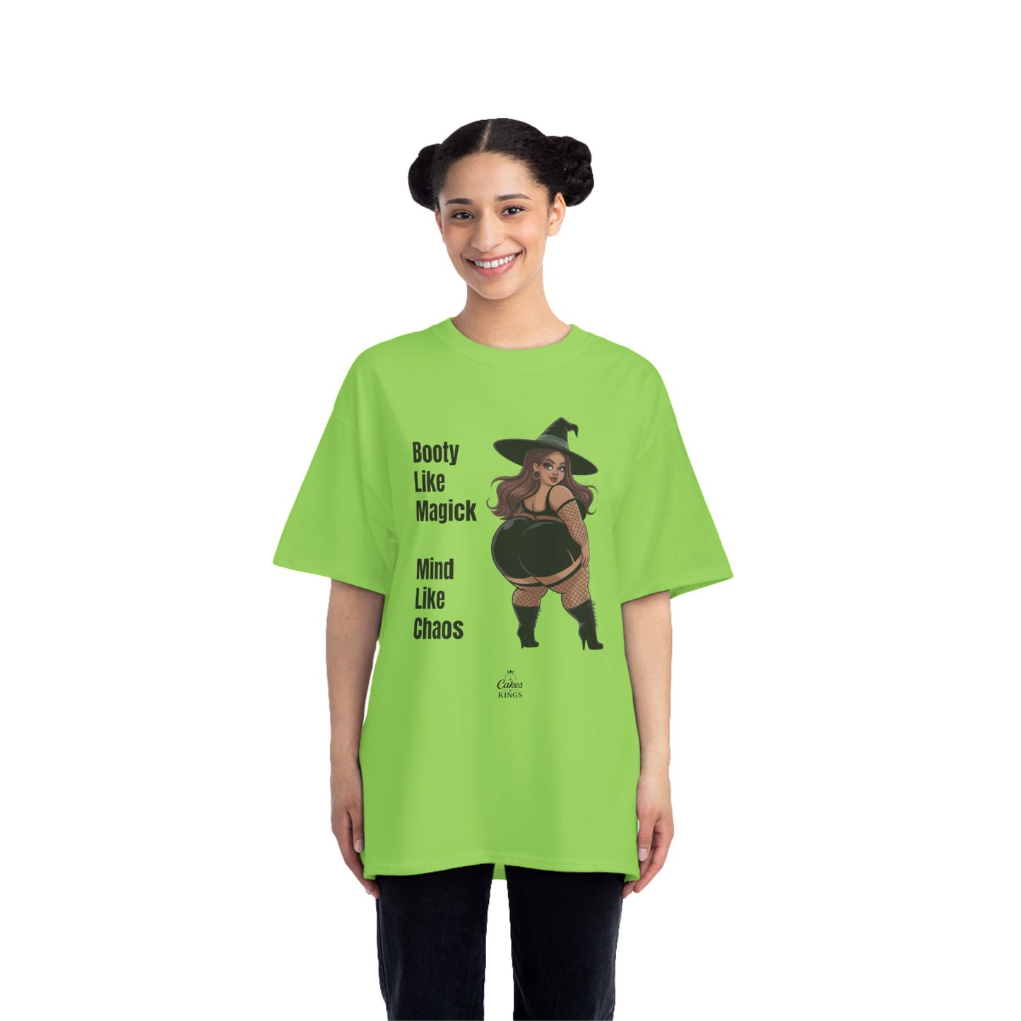 Witchy Graphic Tee, Booty Like Magick T-Shirt, Plus Size Casual Top, Halloween Apparel, Witchy Gift, Magical Humor Shirt