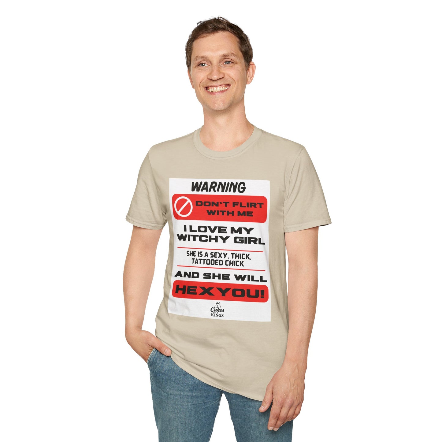 Warning Witchy Girl T-Shirt | Unisex Softstyle Tee, Funny Graphic T-Shirt, Halloween Apparel, Gift for Him, Unique Statement Shirt