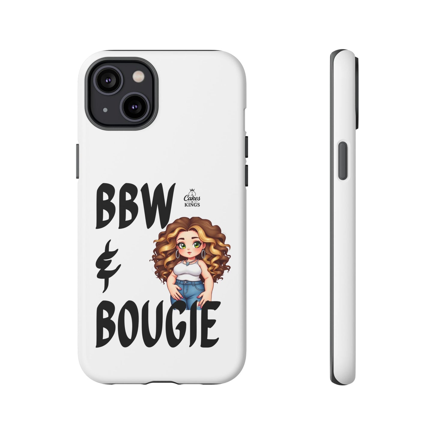 BBW & Bougie Phone Case, Cute Phone Cover for Plus Size Empowerment, Fun Gift for Friends, Motivational Case for Holidays