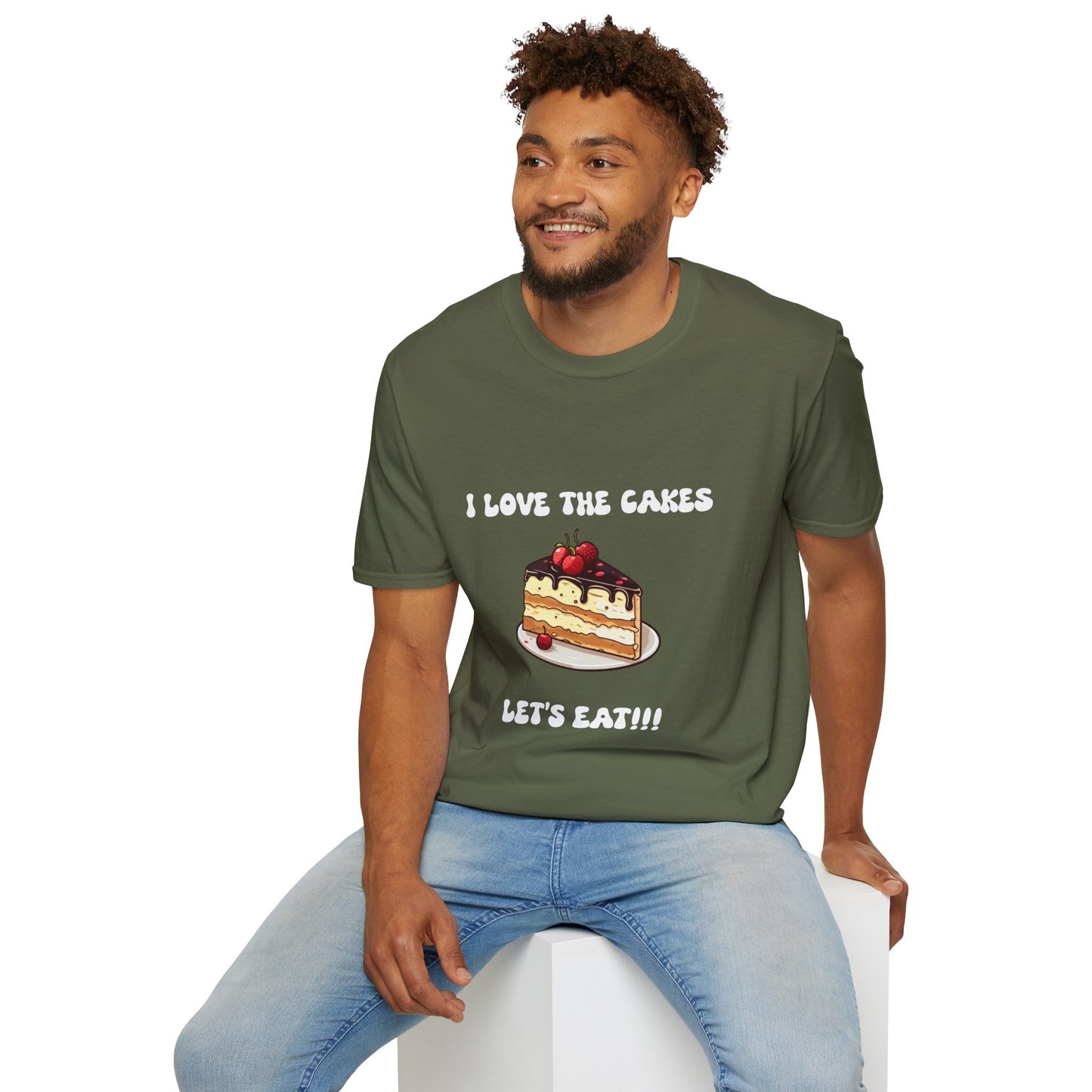 Cake Lovers' Unisex T-Shirt, I Love the Cakes Tee, Dessert Lover Gift, Birthday Celebration Apparel, Gift for Foodies, Sweet Treats Shirt