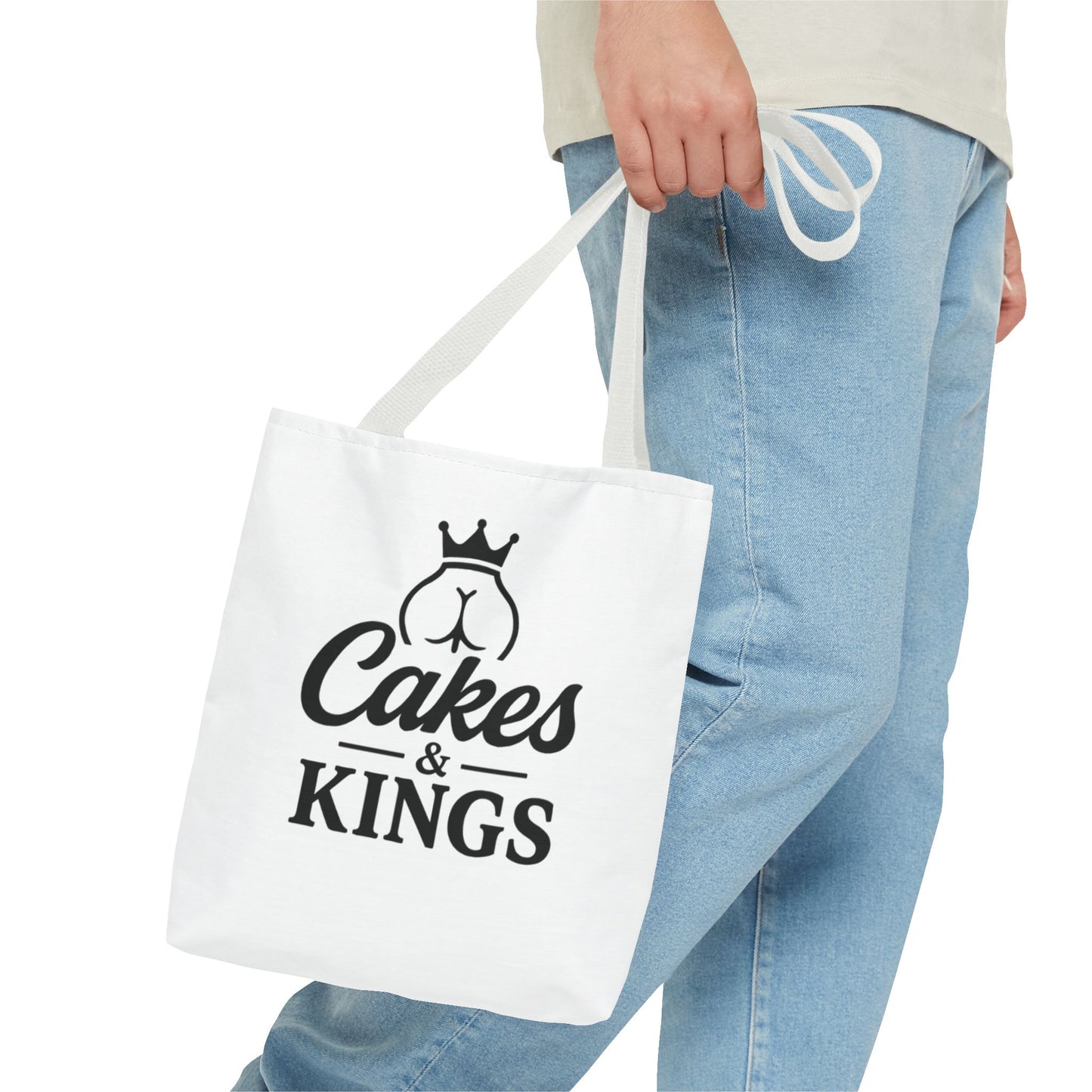 Cakes & Kings Tote Bag, Stylish Reusable Bag, Gift for Bakers, Travel Tote, Eco-Friendly Shopping Bag, Fun Kitchen Accessory