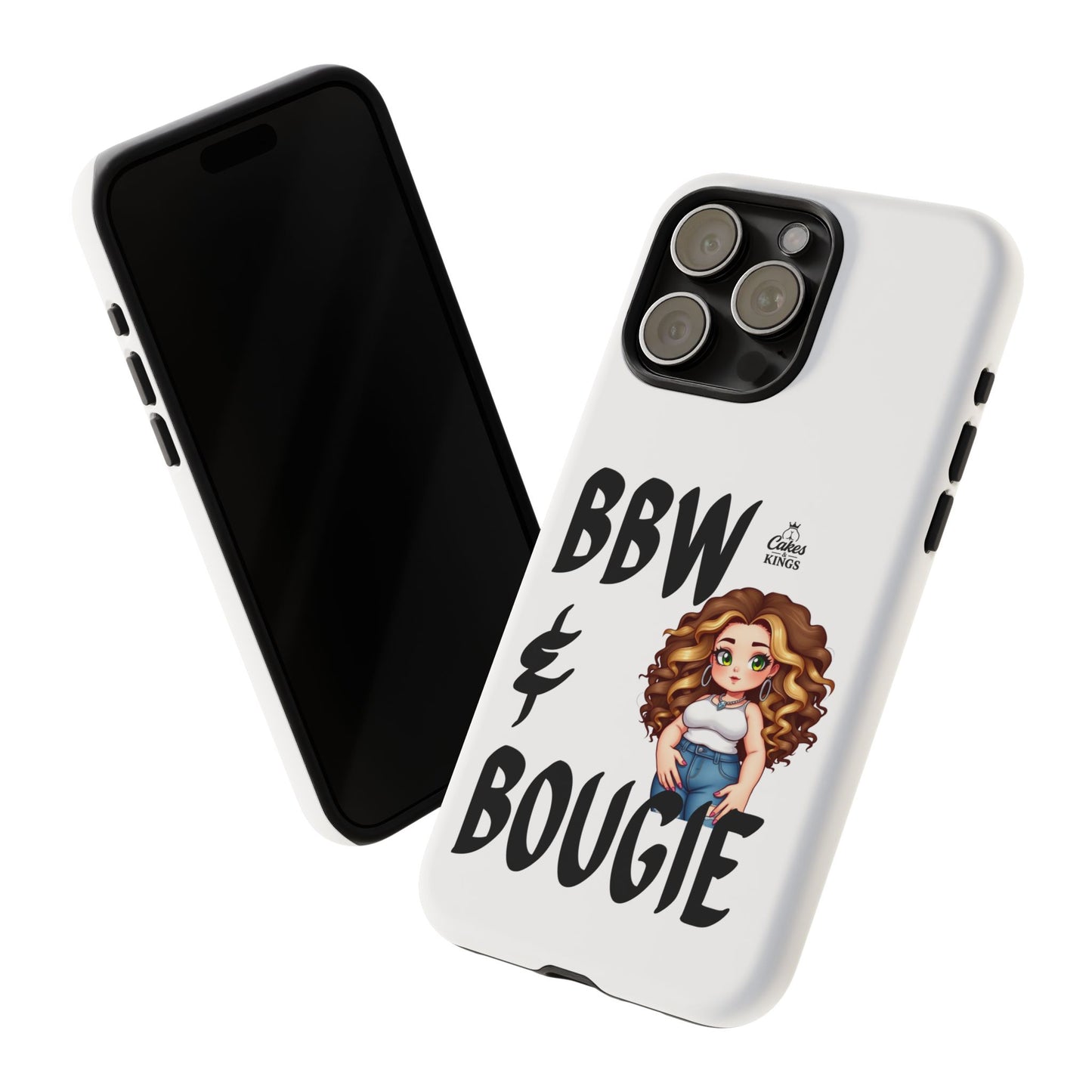 BBW & Bougie Phone Case, Cute Phone Cover for Plus Size Empowerment, Fun Gift for Friends, Motivational Case for Holidays
