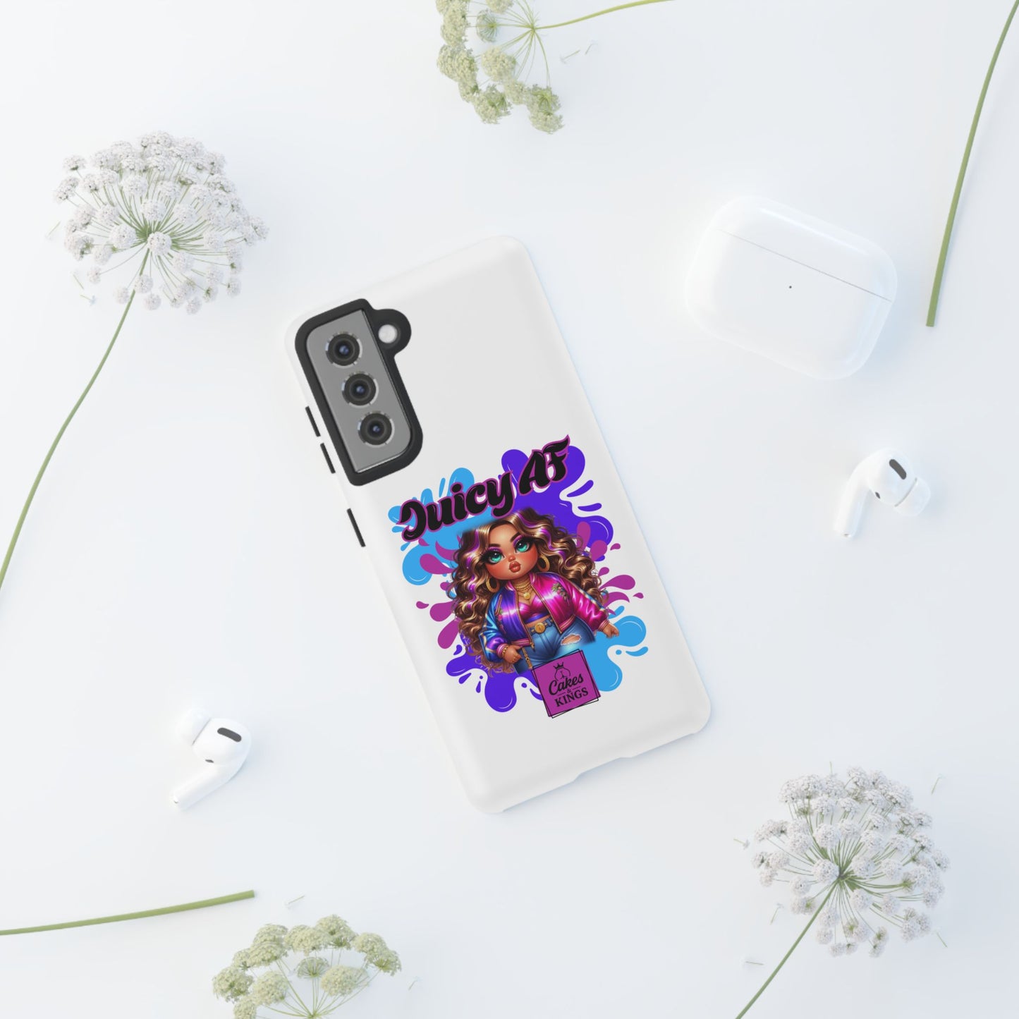 Juicy AF Phone Case, Trendy Phone Cover, Stylish Smartphone Accessory, Unique Gift for Her, Fun Pop Art Case